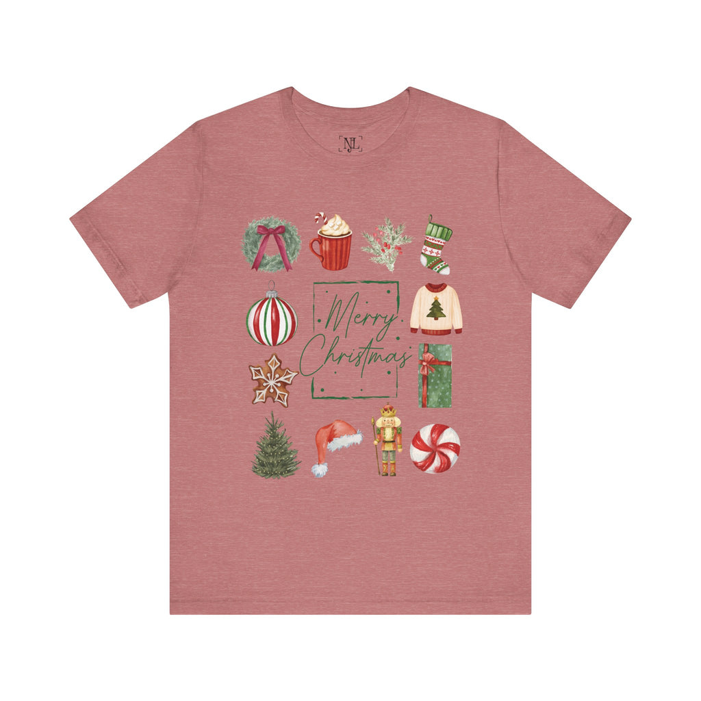 Vintage Merry Christmas - Short Sleeve Tee