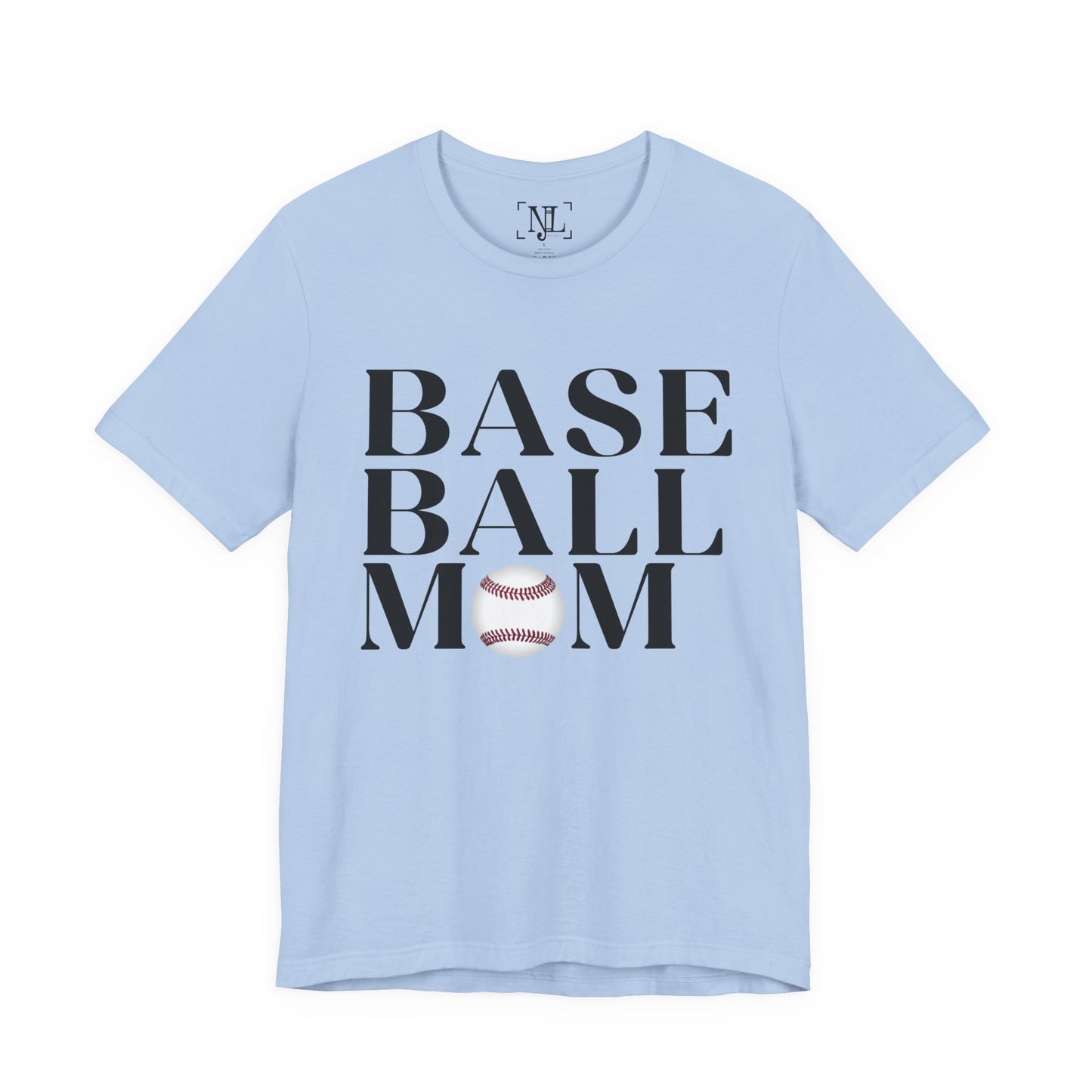 Baseball Mom T-Shirt – Retro Script with Baseball Graphic