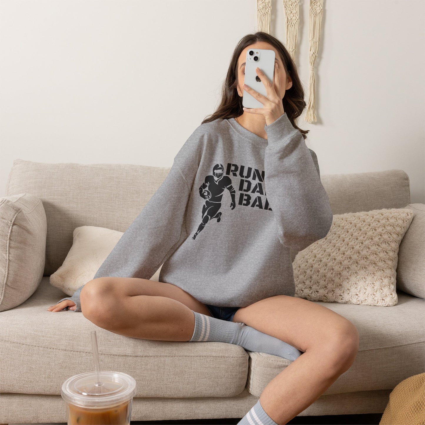 Football 'Run the Dang Ball' Crewneck Sweatshirt