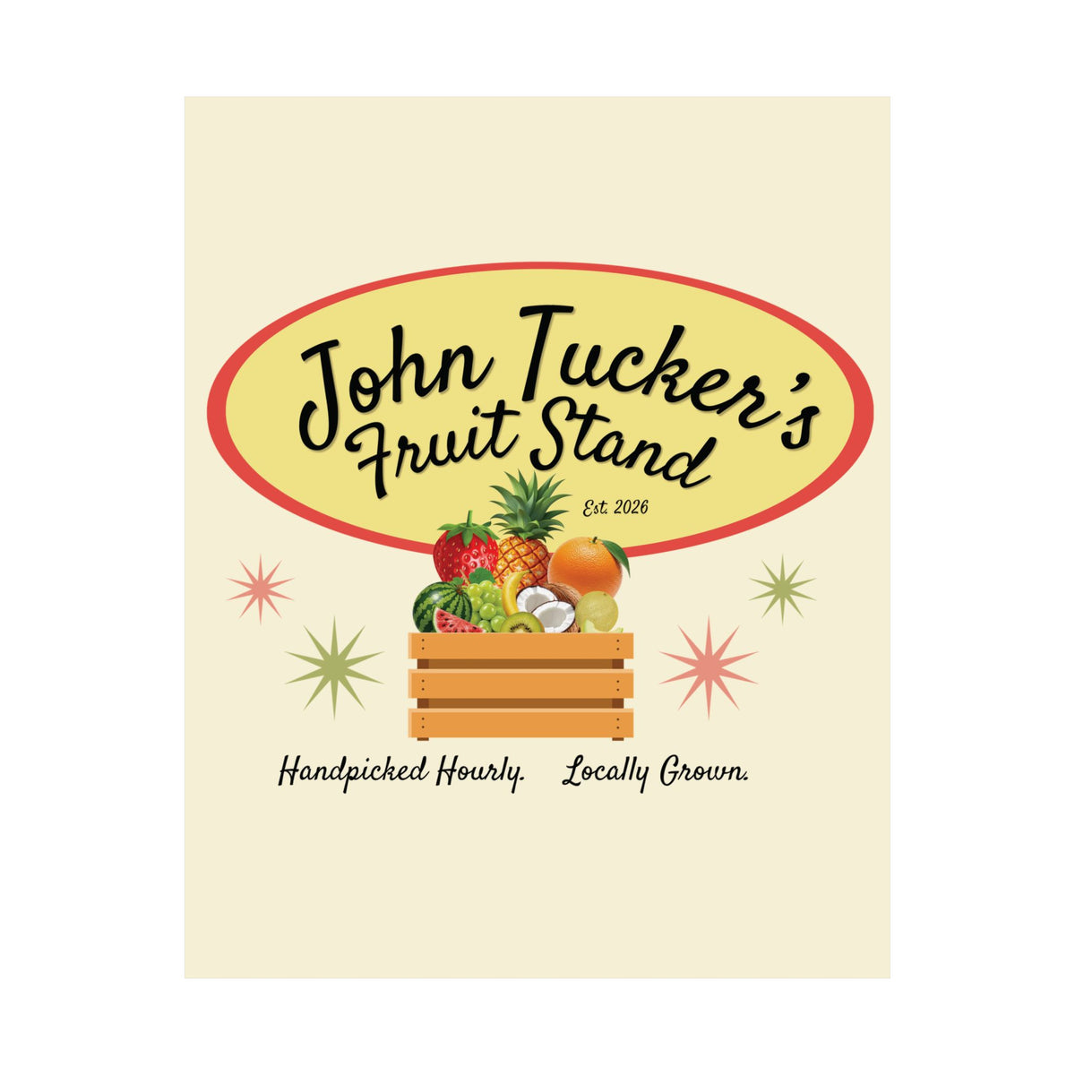 John Tucker's Fruit Stand - Hockey Romance Inspired Wall Art