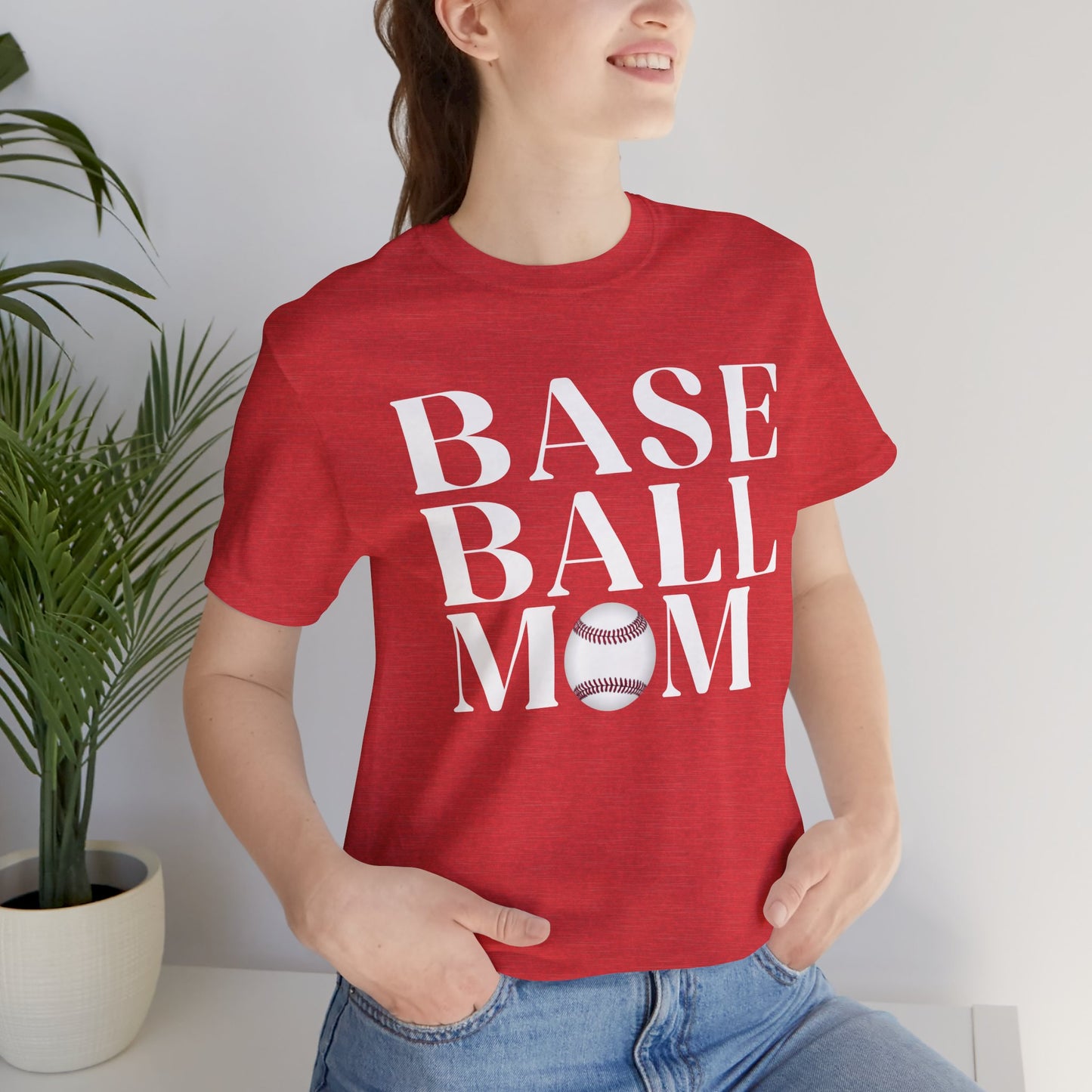 Baseball Mom T-Shirt – Retro Script with Baseball Graphic
