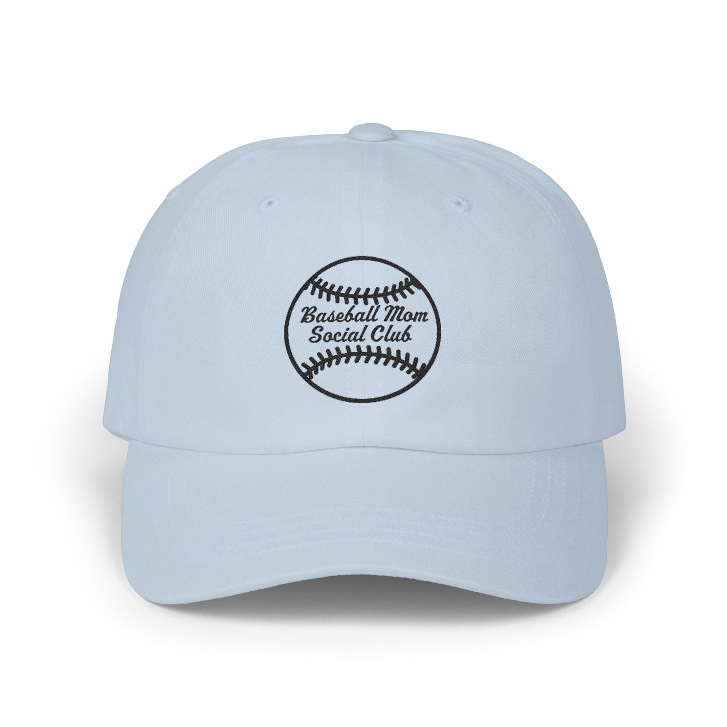 Baseball Mom Social Club - Dad Cap Black Embroidered