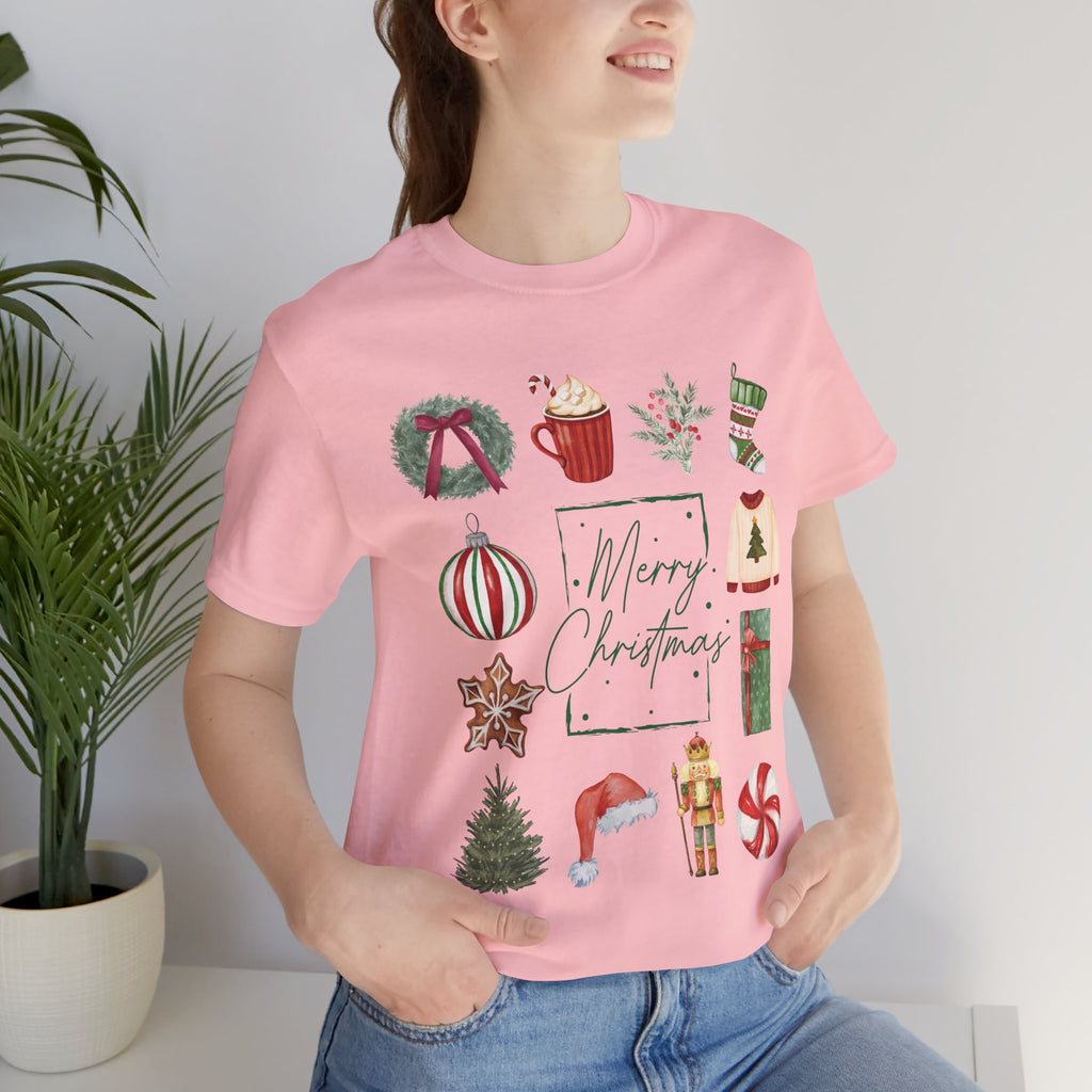 Vintage Merry Christmas - Short Sleeve Tee