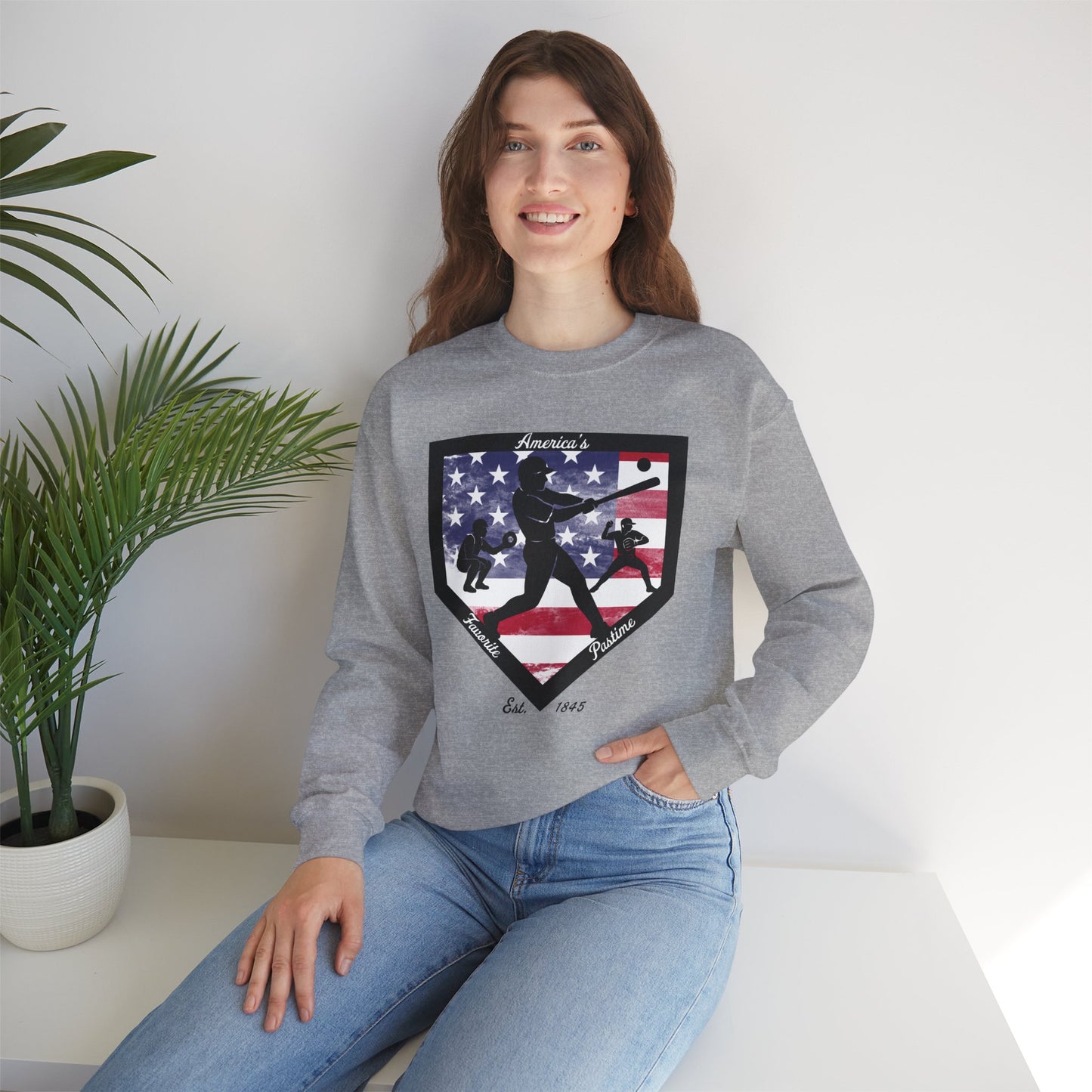 Baseball Home Plate Sweatshirt – America's Favorite Pastime Sweatshirt