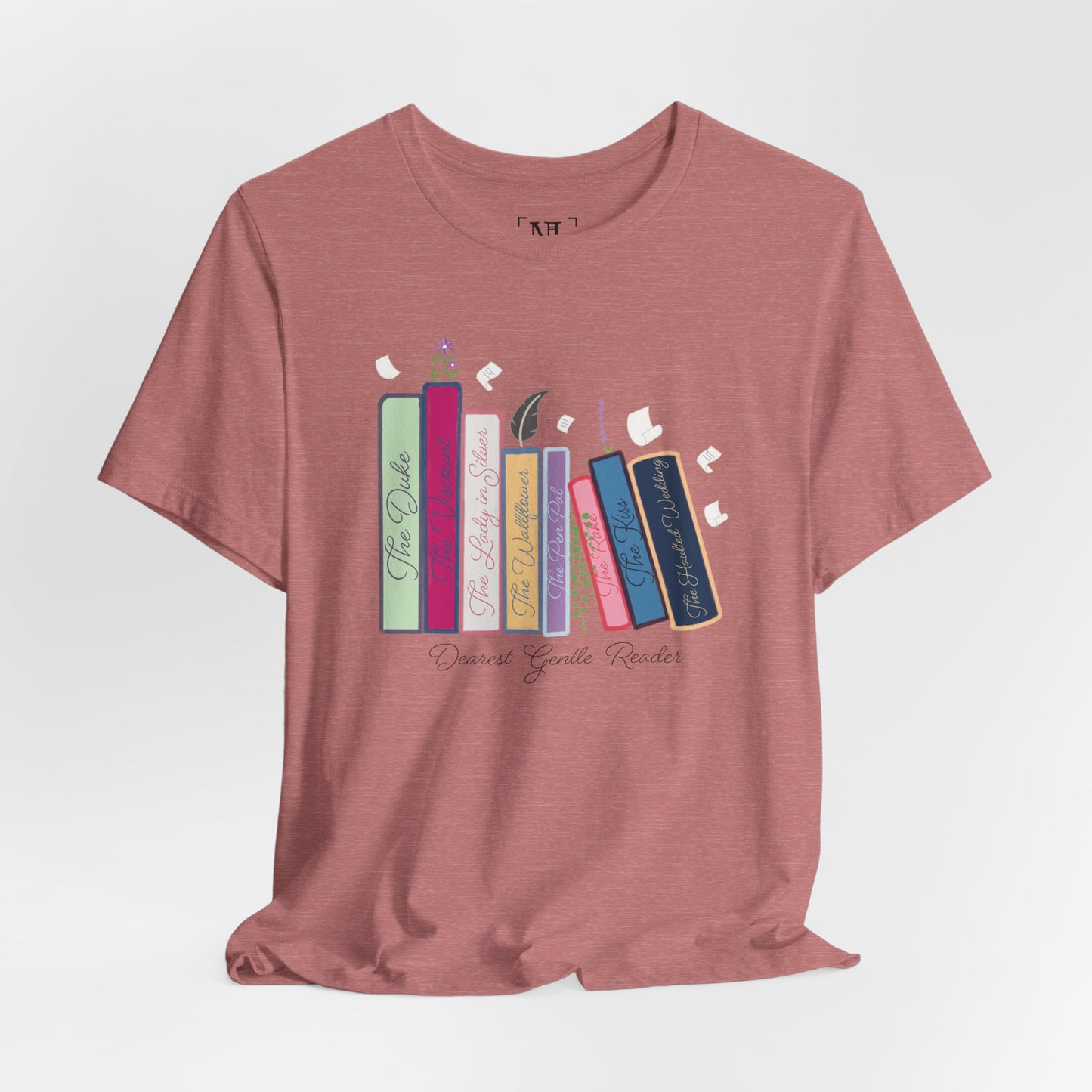 Dearest Gentle Reader Book Stack - Regency Romance Inspired Tee