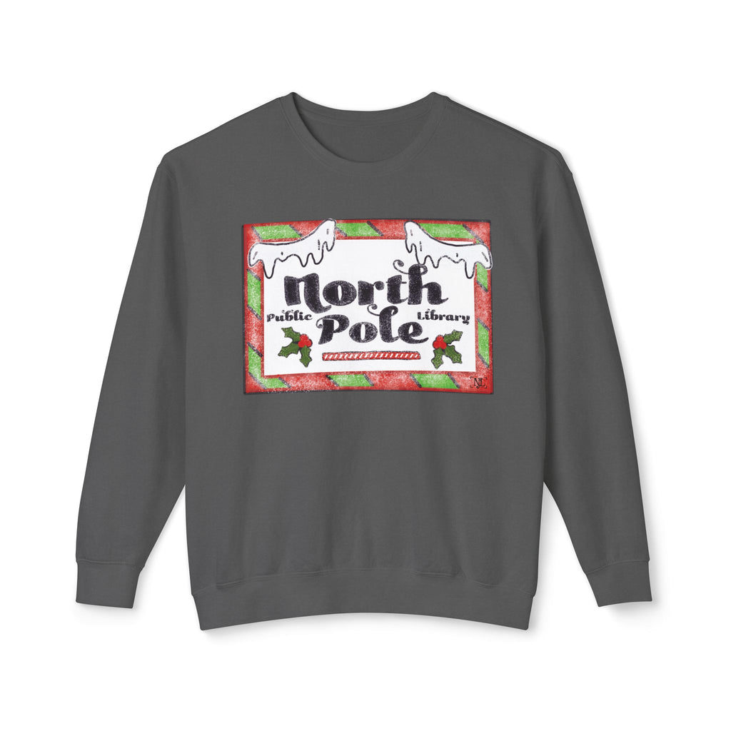 North Pole Library Christmas Crewneck Sweatshirt