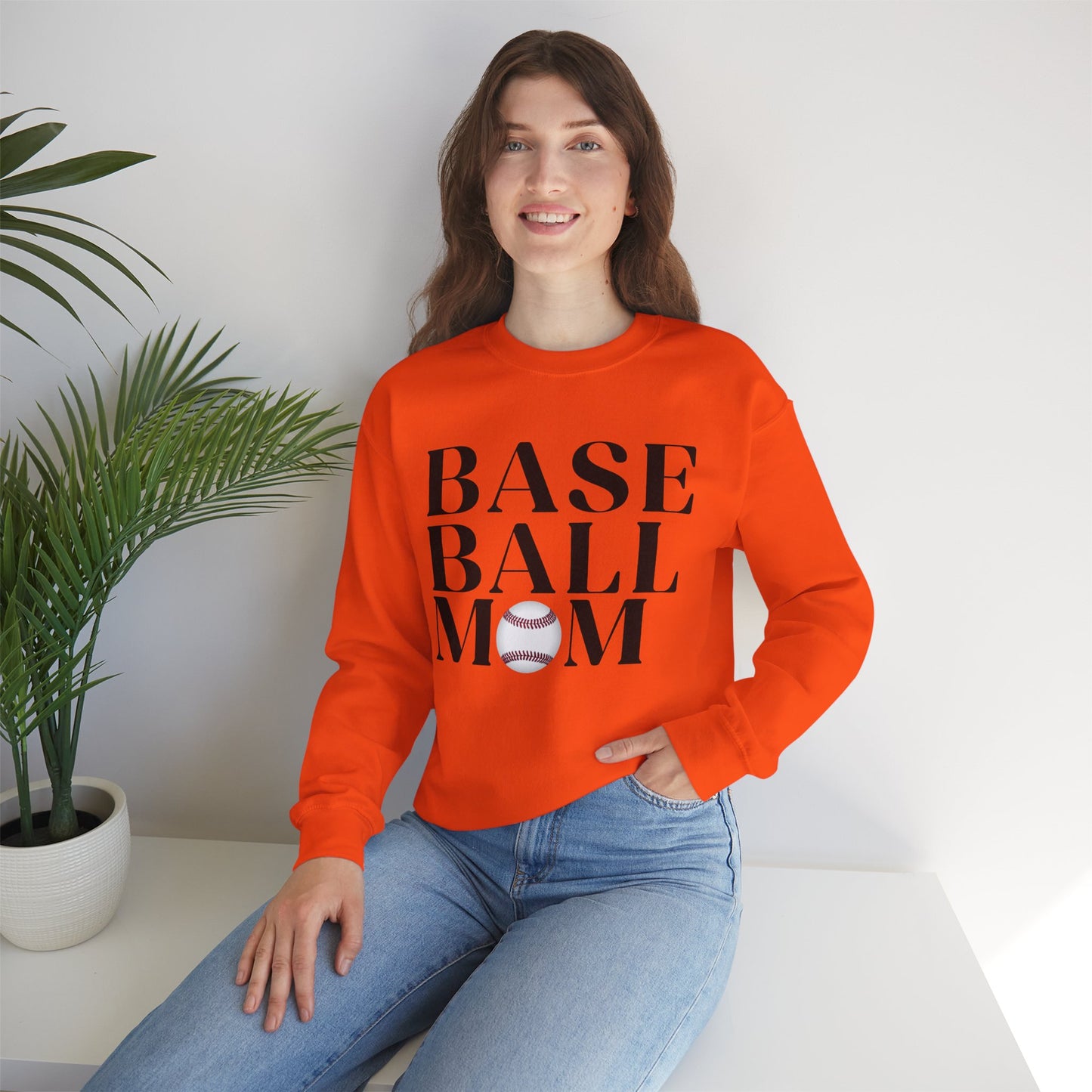 Baseball Mom Crewneck Sweatshirt - Baseball Graphic Pullover for Moms