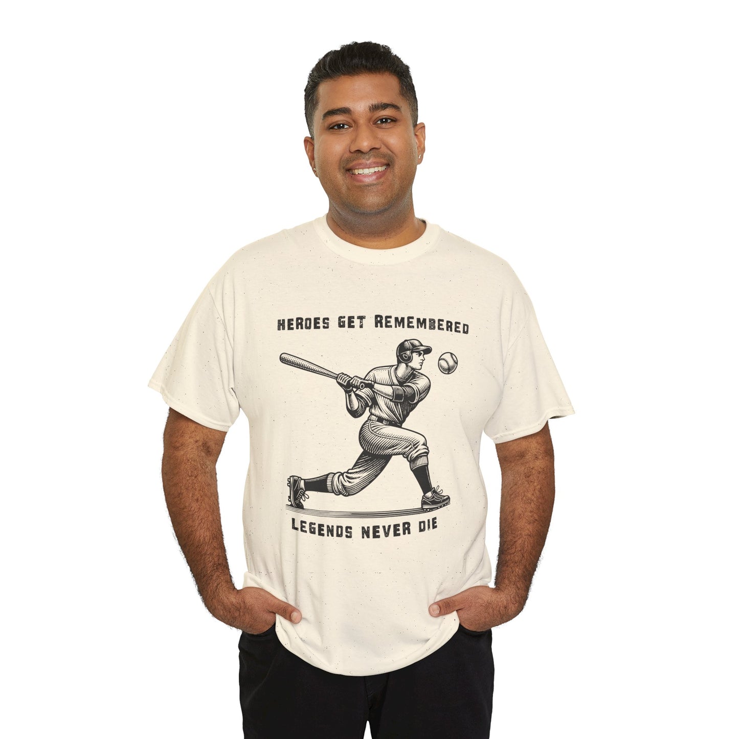 Baseball Legends T‑Shirt — "Heroes Get Remembered, Legends Never Die" Tribute Tee