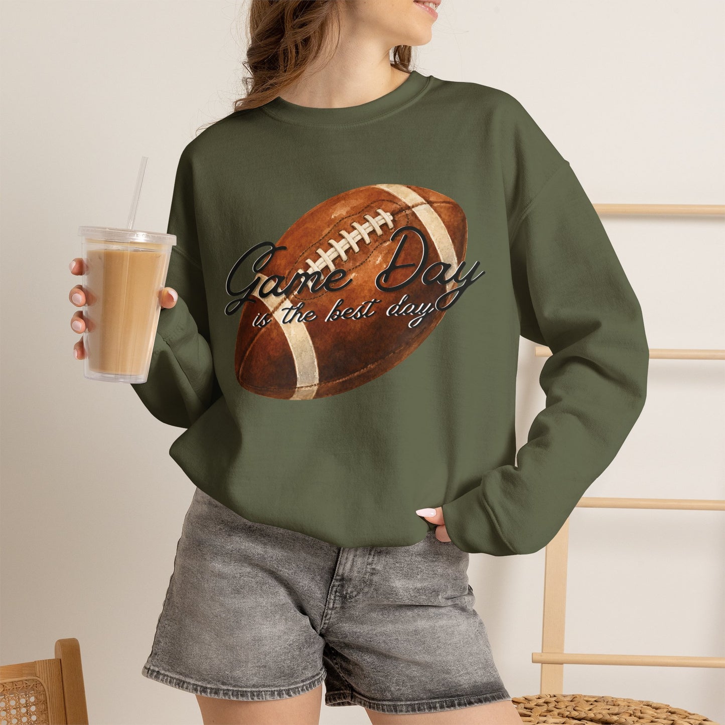 Game Day Is The Best Day Football Crewneck Sweatshirt