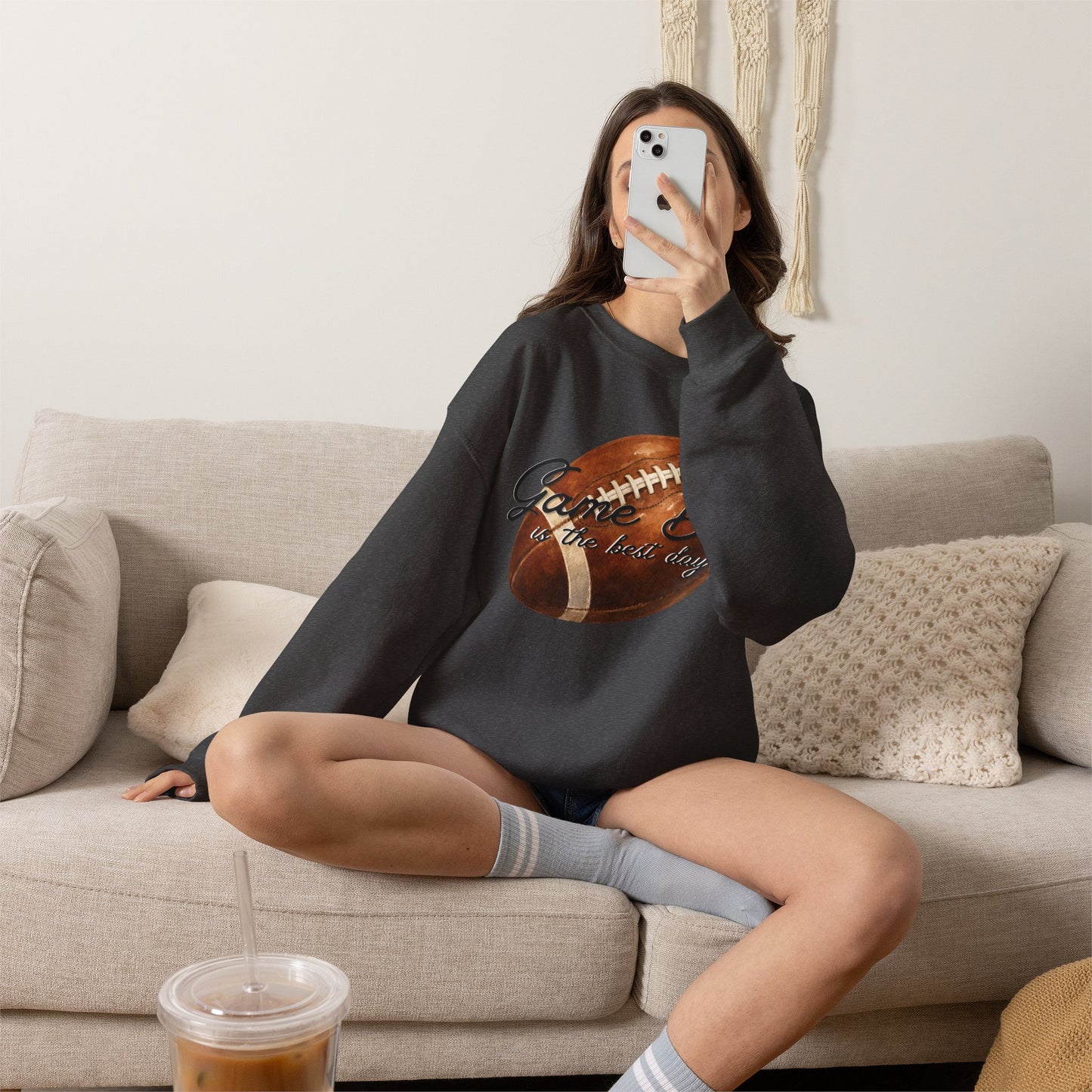 Game Day Is The Best Day Football Crewneck Sweatshirt