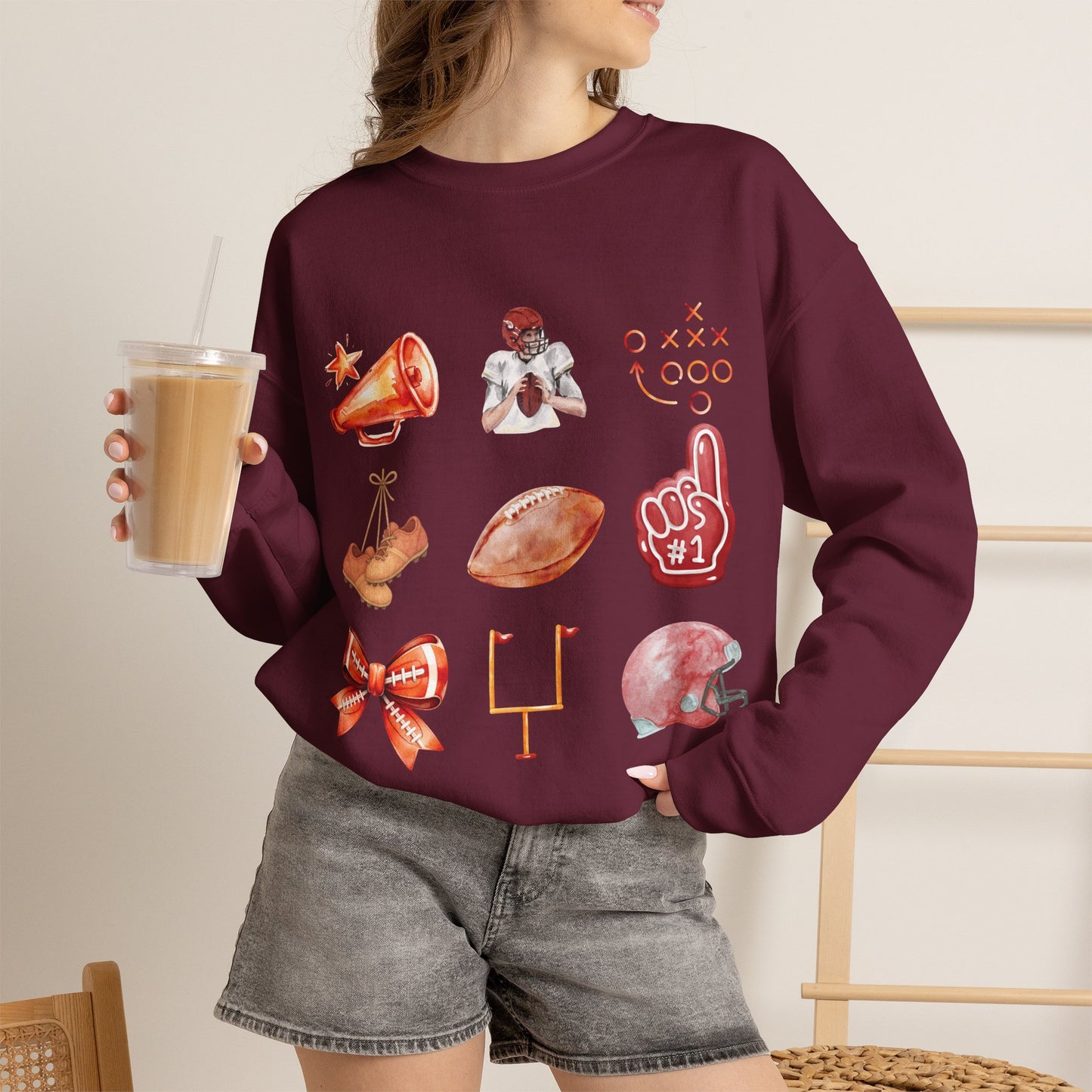 Vintage Football Icons - Graphic Sweatshirt