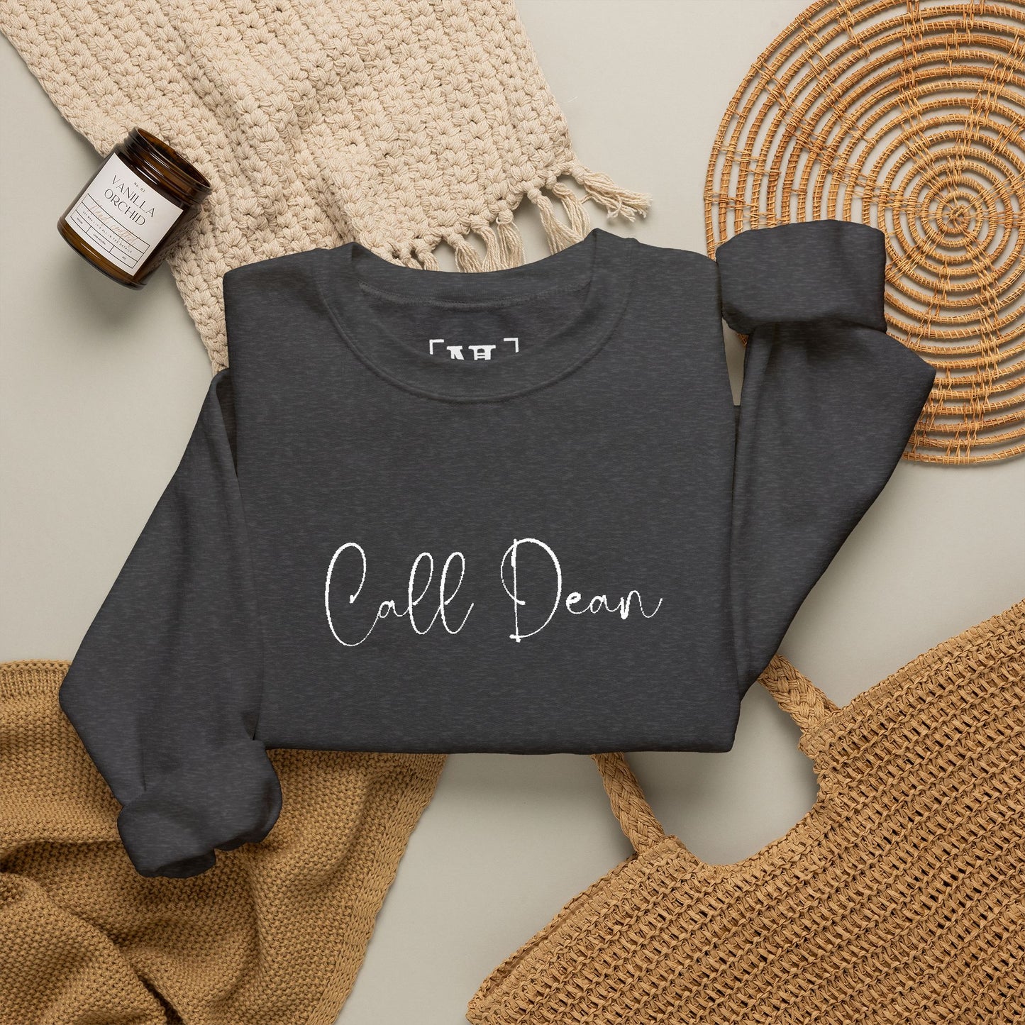 Call Dean - Hockey Romance Inspired Embroidered Sweatshirt