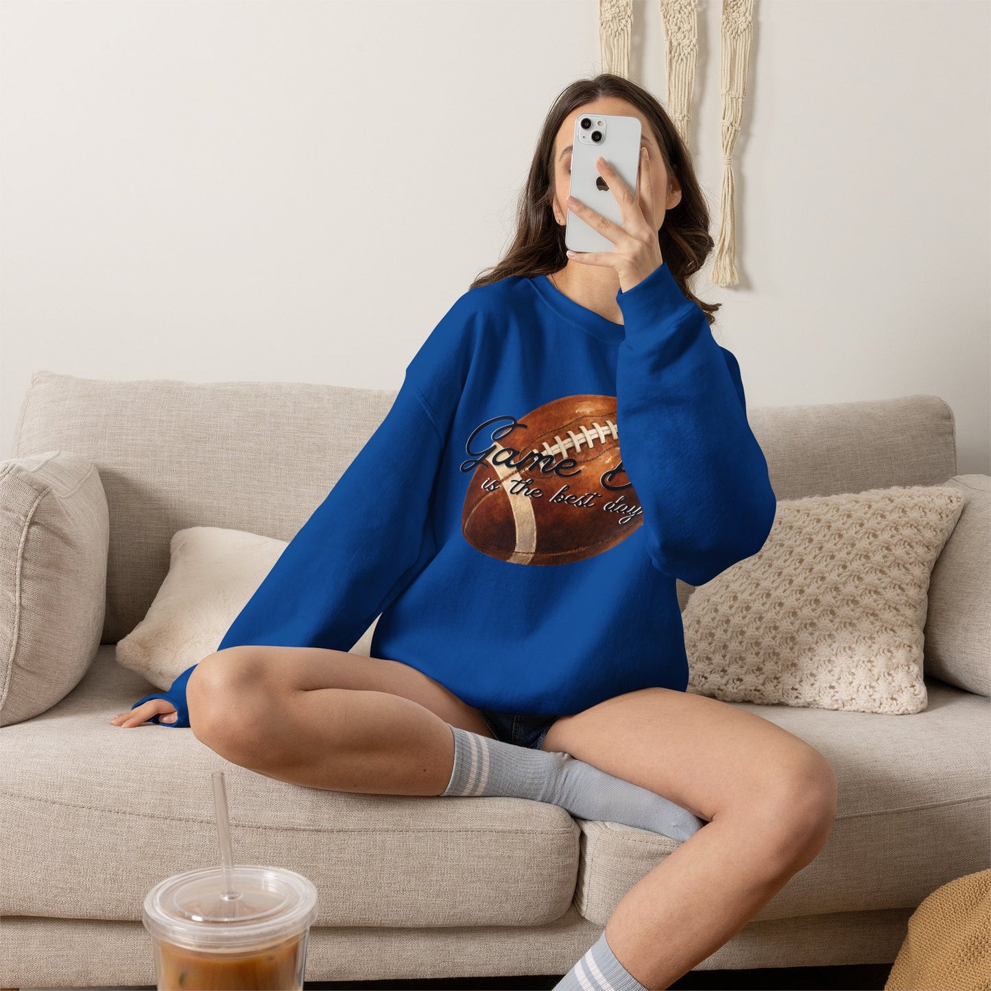 Game Day Is The Best Day Football Crewneck Sweatshirt