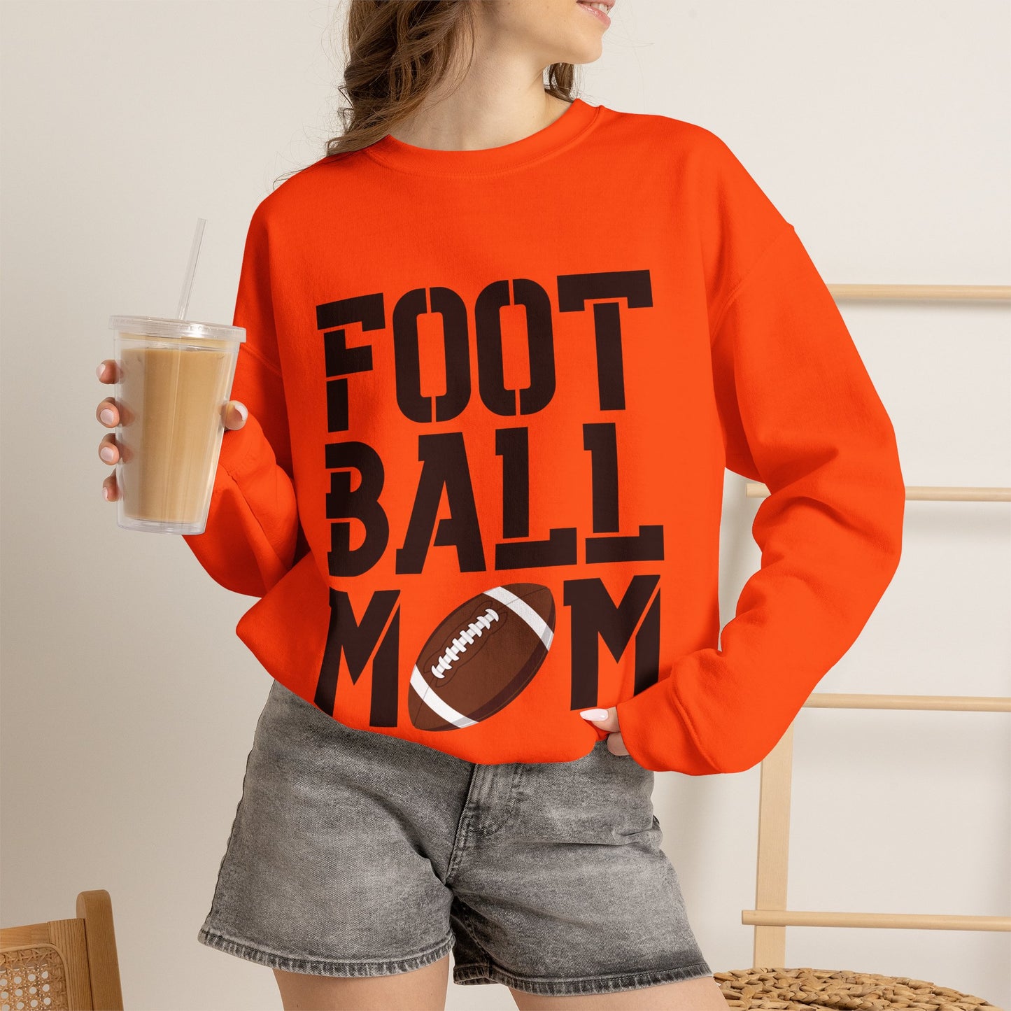 Football Mom Crewneck Sweatshirt
