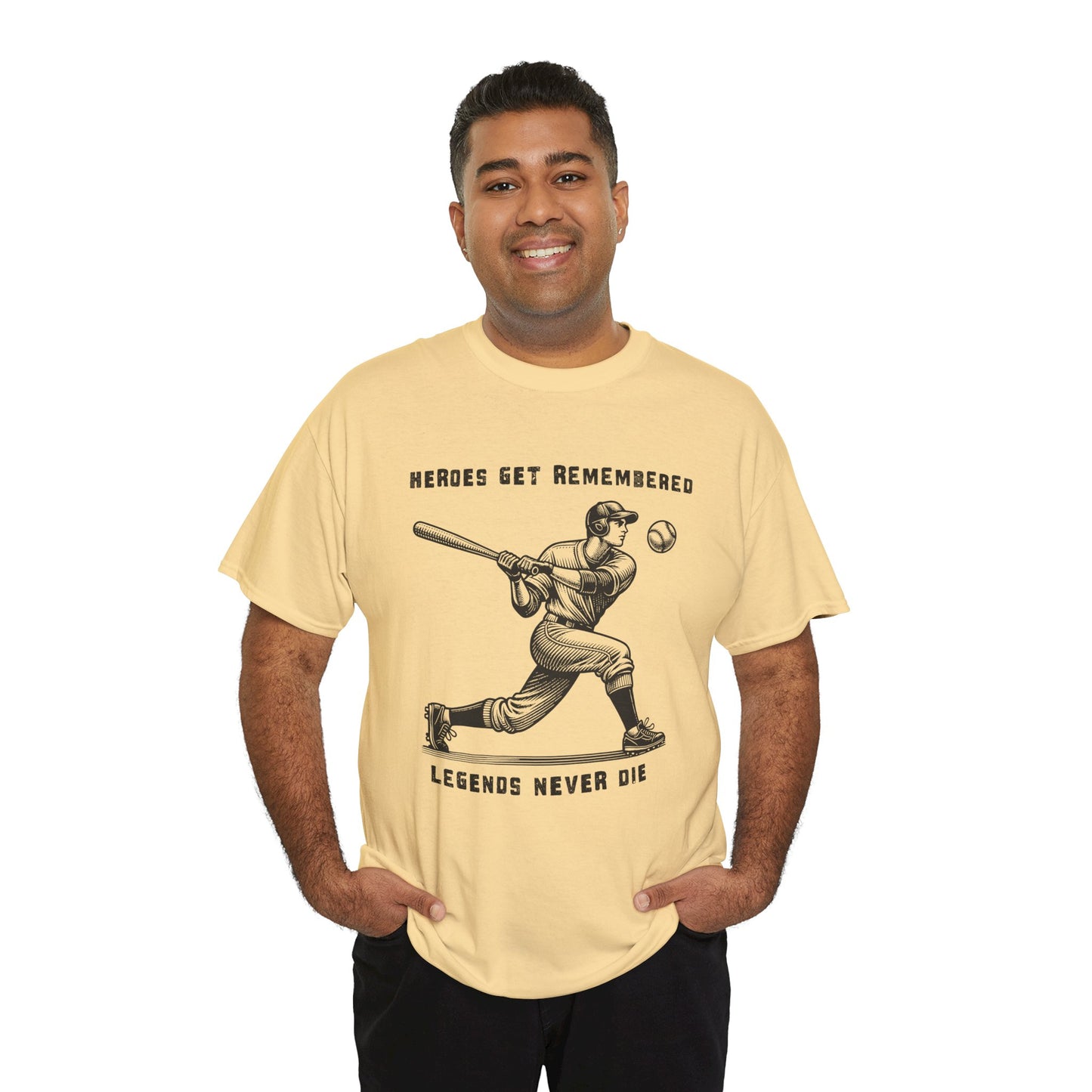 Baseball Legends T‑Shirt — "Heroes Get Remembered, Legends Never Die" Tribute Tee