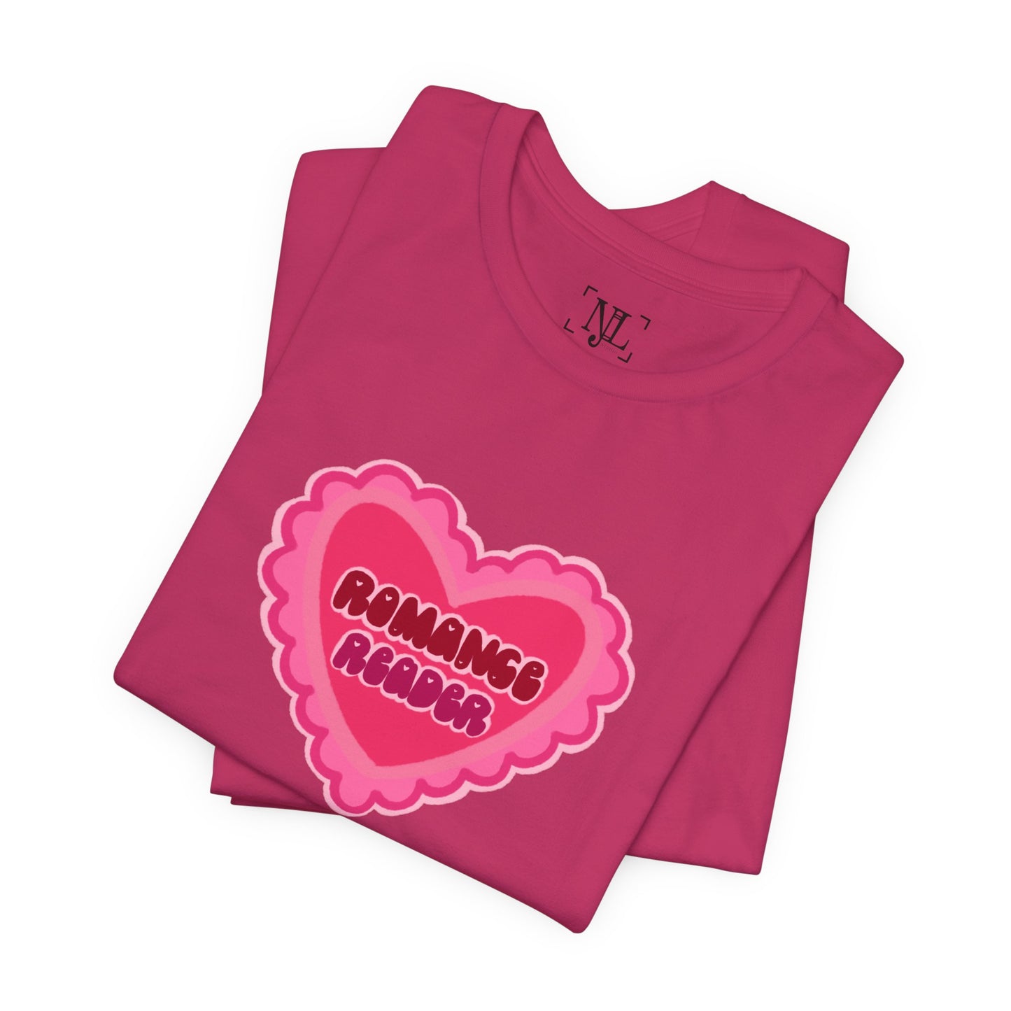 Romance Reader Heart Logo — Bookish Tee
