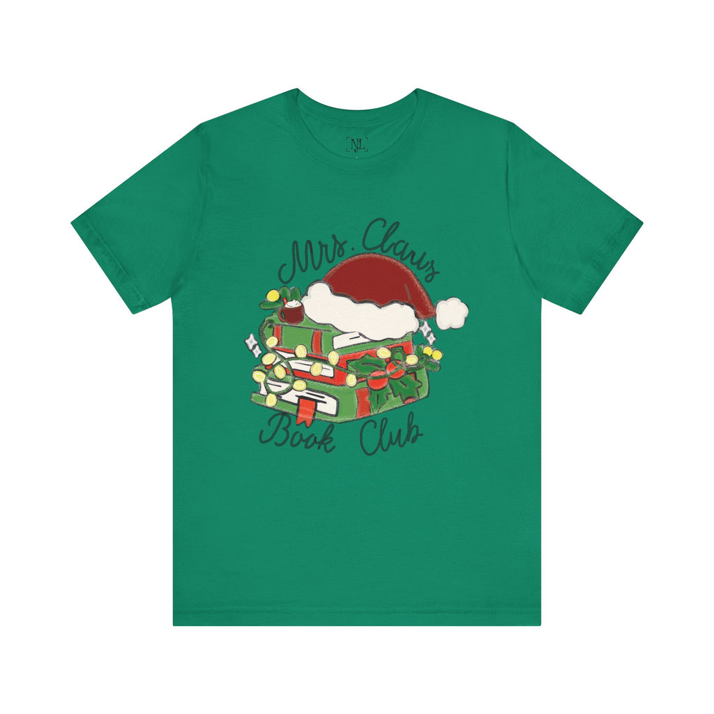 Mrs. Claus Book Club Short Sleeve Christmas Tee