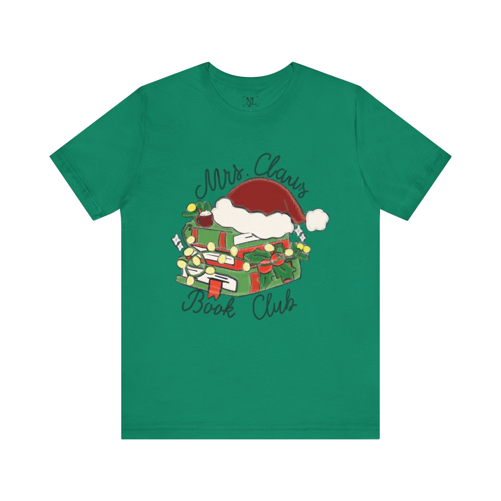 Mrs. Claus Book Club Short Sleeve Christmas Tee