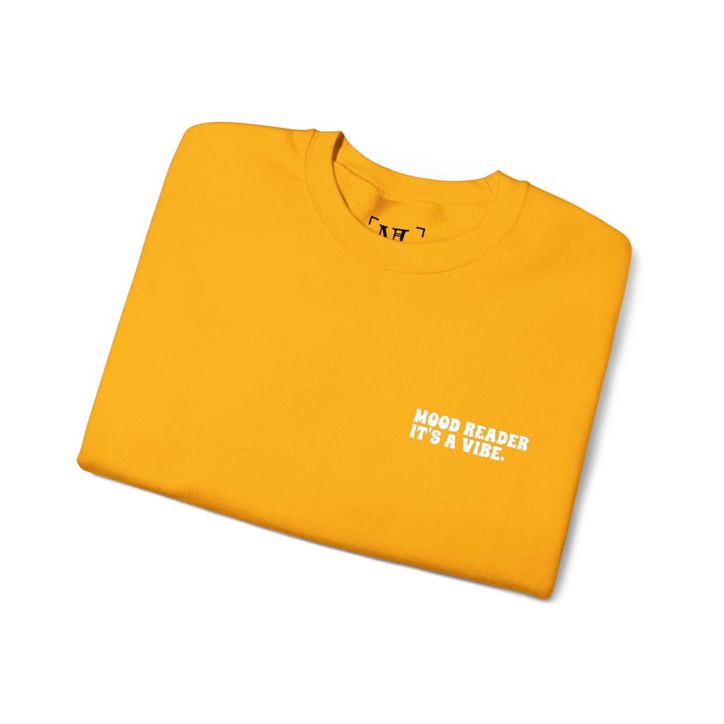 "Mood Reader. It's a Vibe - Embroidered Literary Crewneck Sweatshirt (White Text)
