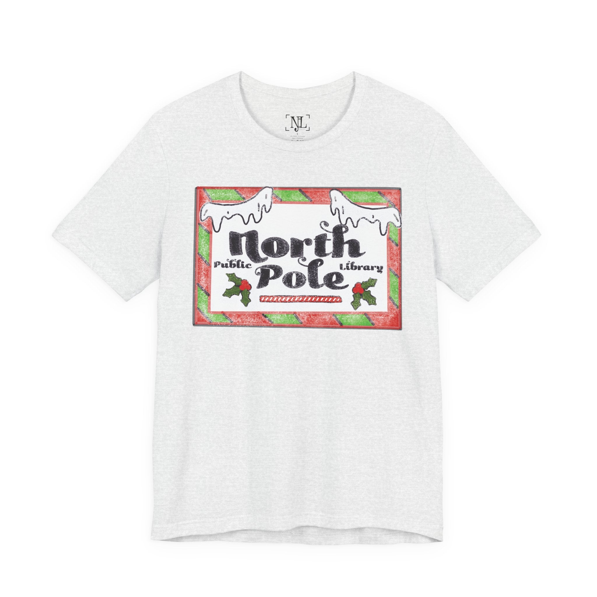 North Pole Library Short Sleeve Christmas Tee