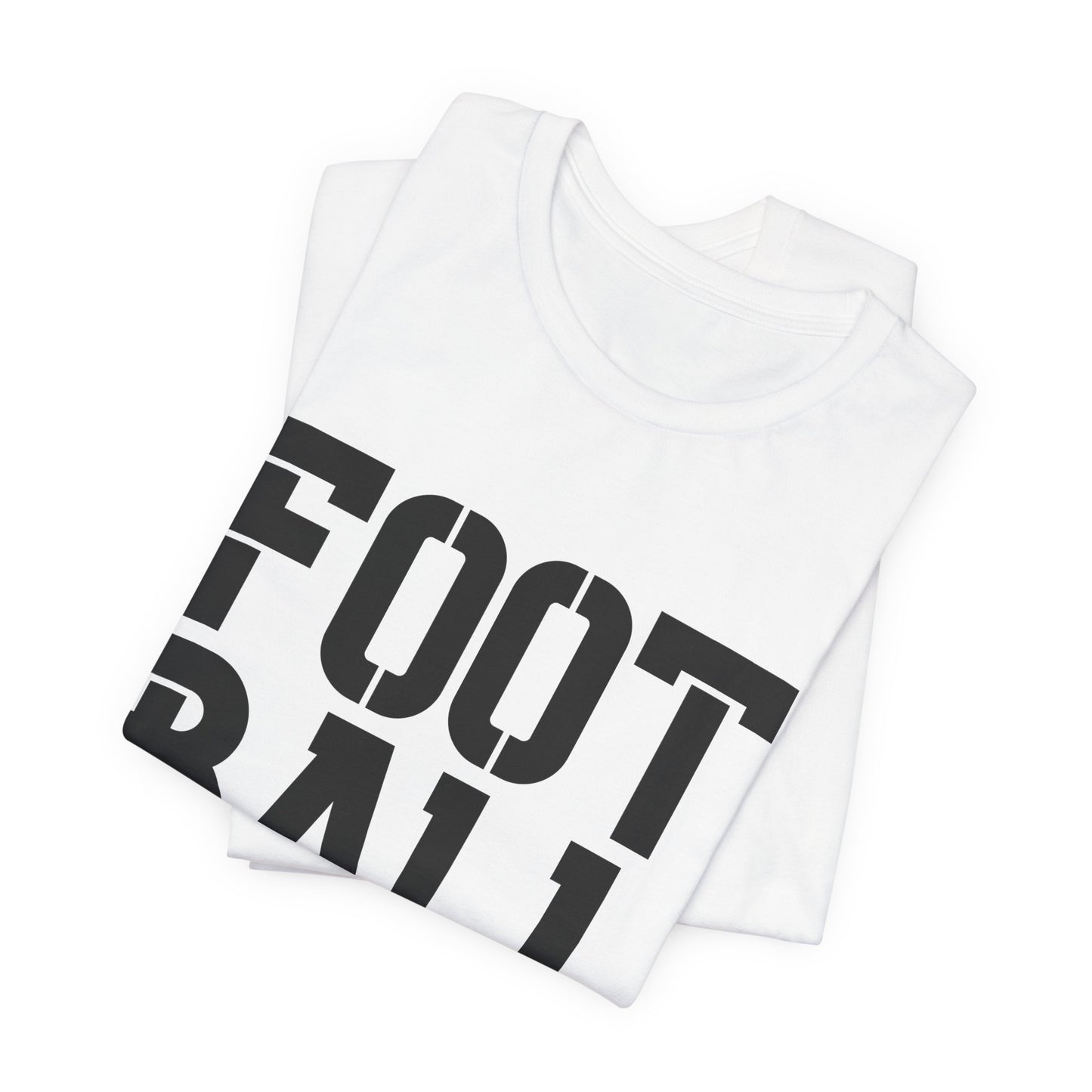Football Mom T-Shirt – Bold Stacked Text with Football Graphic