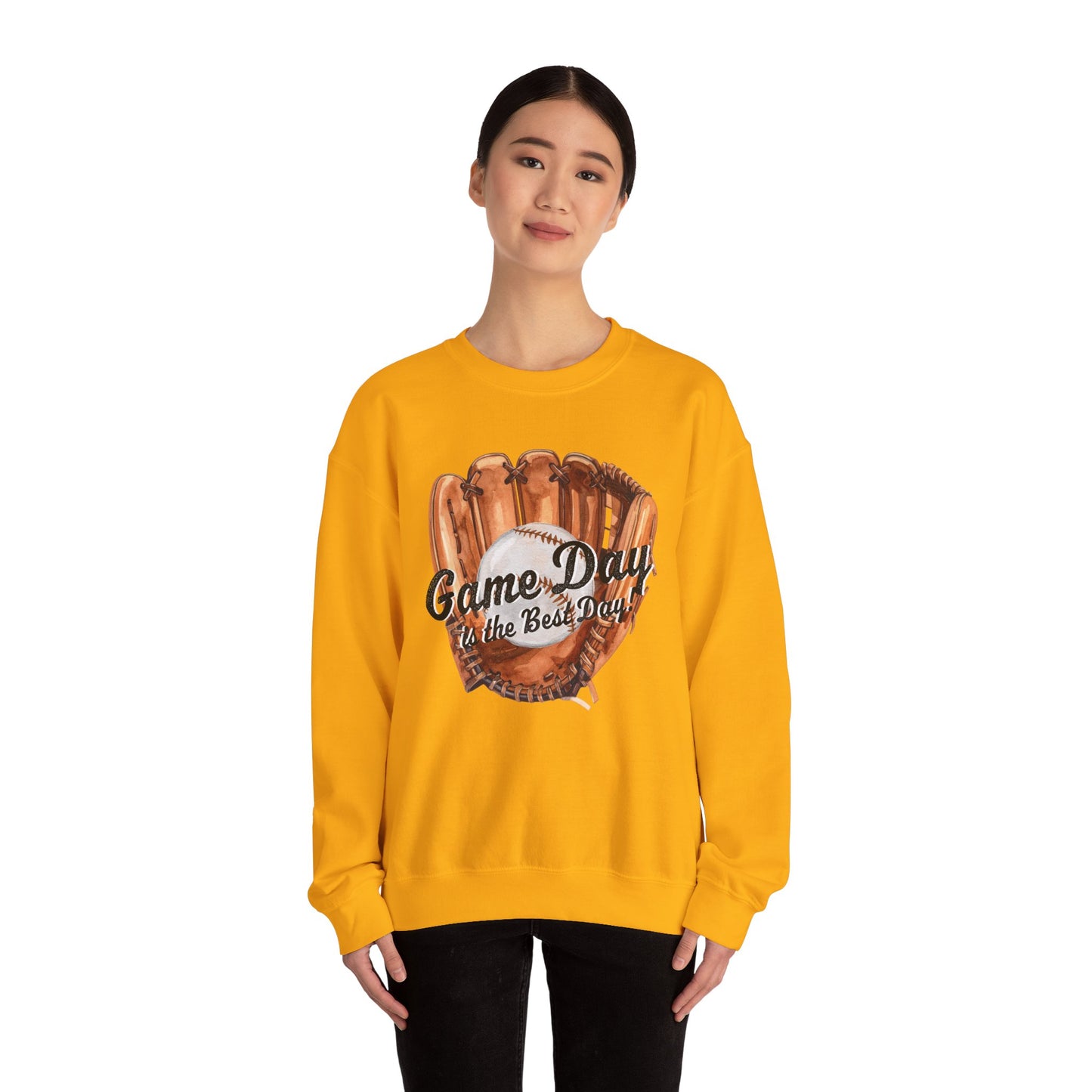 Game Day Baseball Sweatshirt — "Game Day is the Best Day" Crewneck