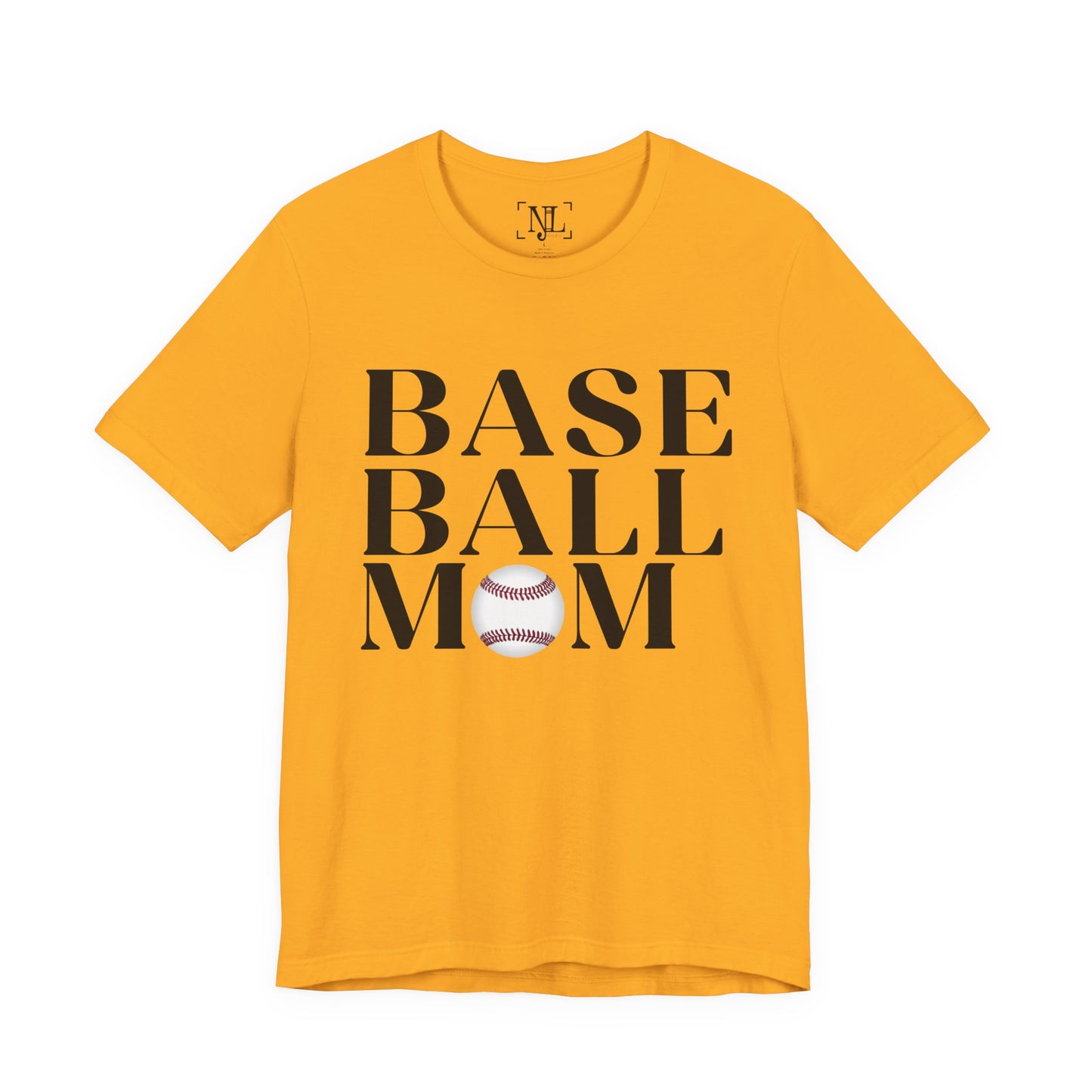 Baseball Mom T-Shirt – Retro Script with Baseball Graphic