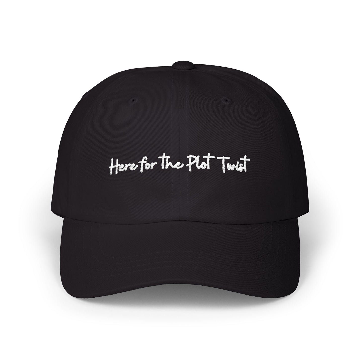 Here for the Plot Twist - Bookish Villa Inspired Embroidered Baseball Hat