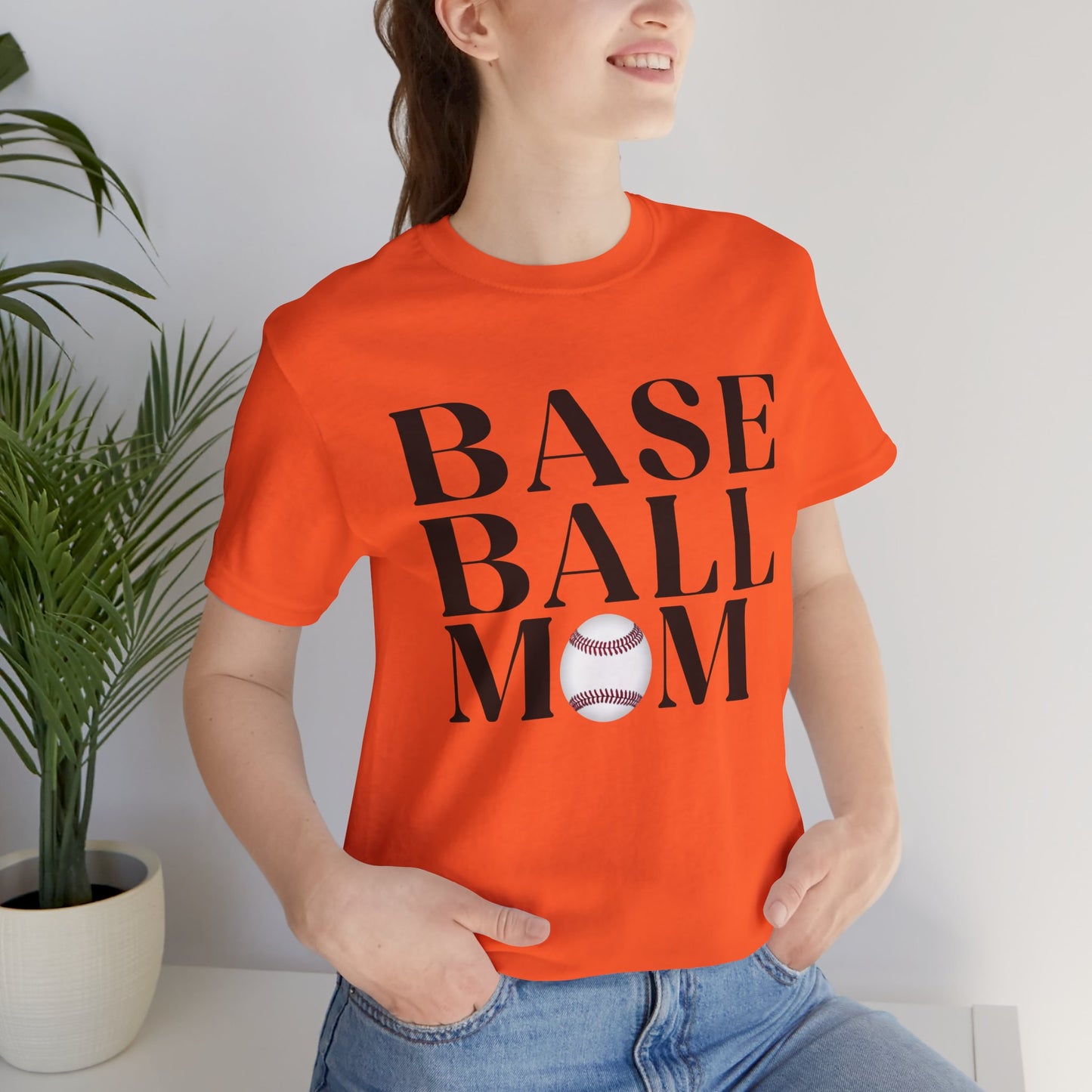 Baseball Mom T-Shirt – Retro Script with Baseball Graphic