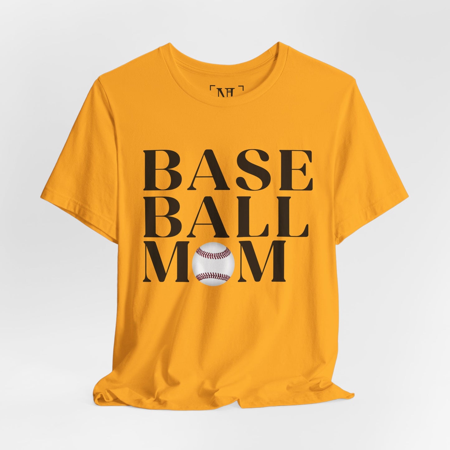 Baseball Mom T-Shirt – Retro Script with Baseball Graphic