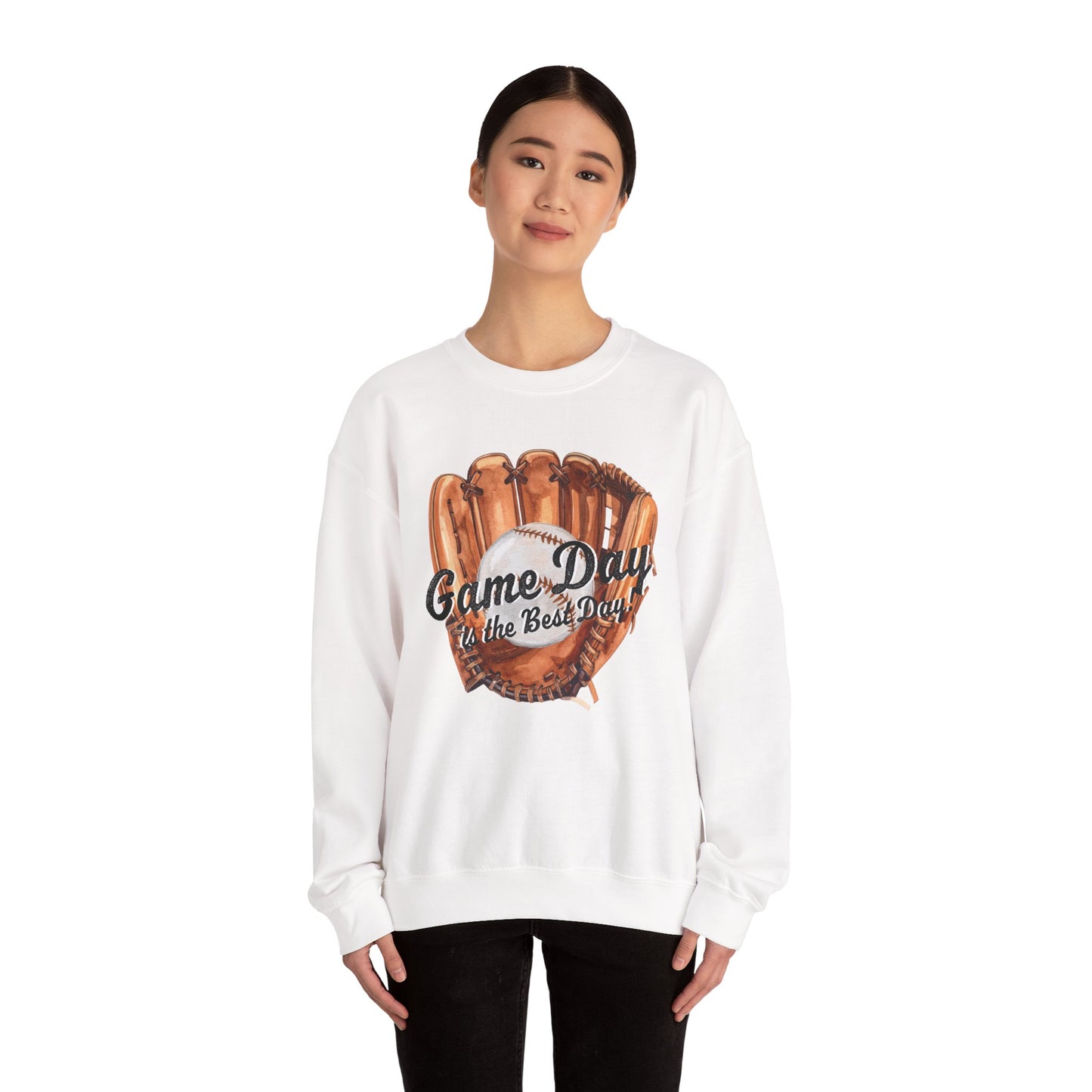 Game Day Baseball Sweatshirt — "Game Day is the Best Day" Crewneck