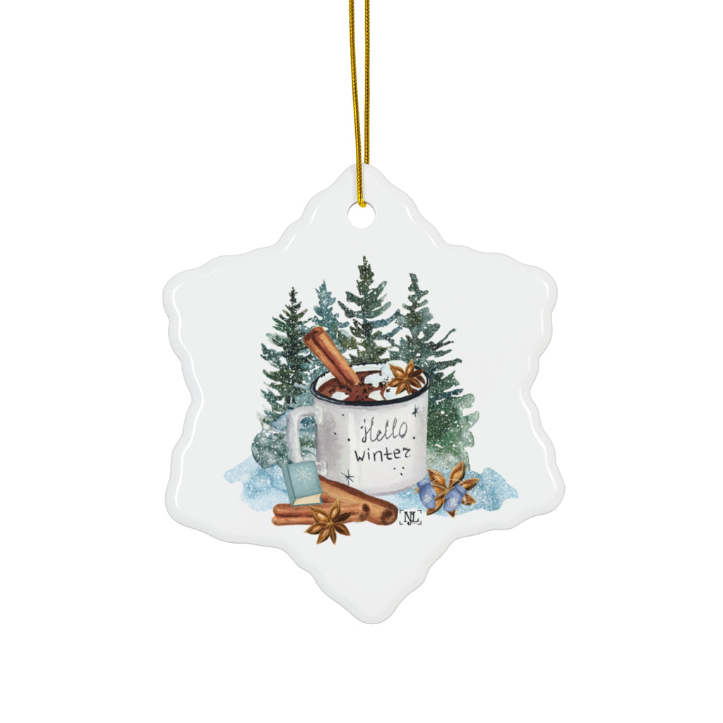 Hello Winter Mug - Ceramic Ornament