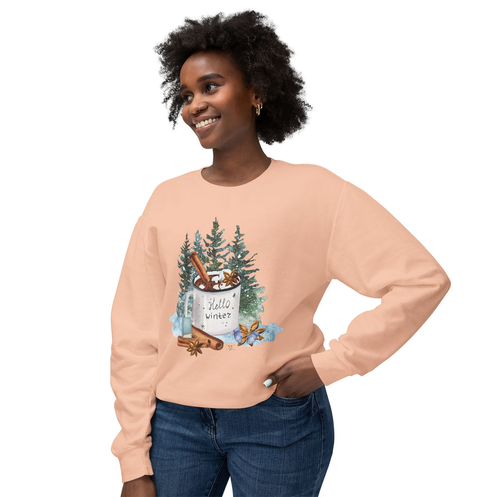 Hello Winter Mug Crewneck Sweatshirt