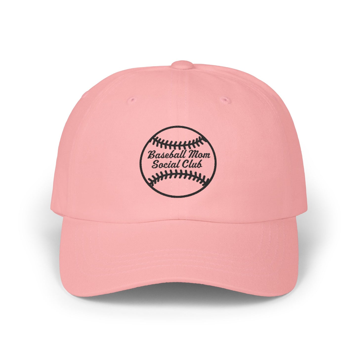 Baseball Mom Social Club - Dad Cap Black Embroidered