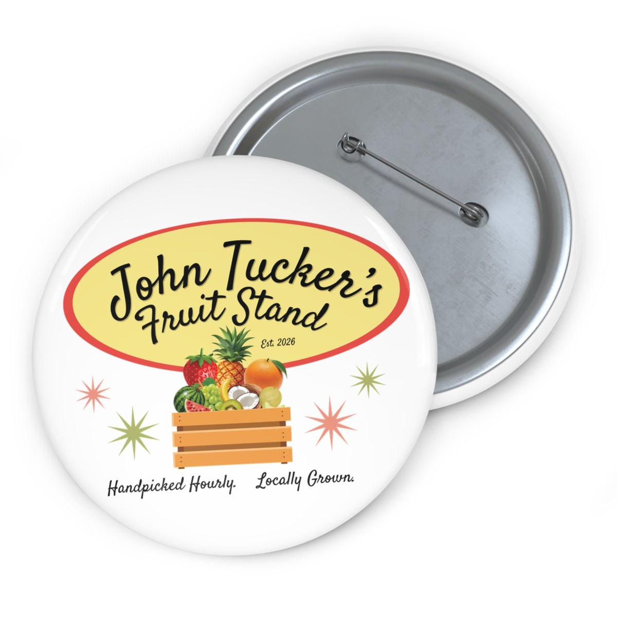 John Tucker's Fruit Stand - Hockey Romance Inspired Pin Button