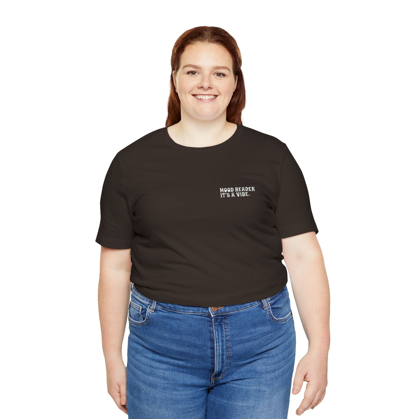 "Mood Readers. It's a Vibe." - Embroidered Literary Tee (White Text)