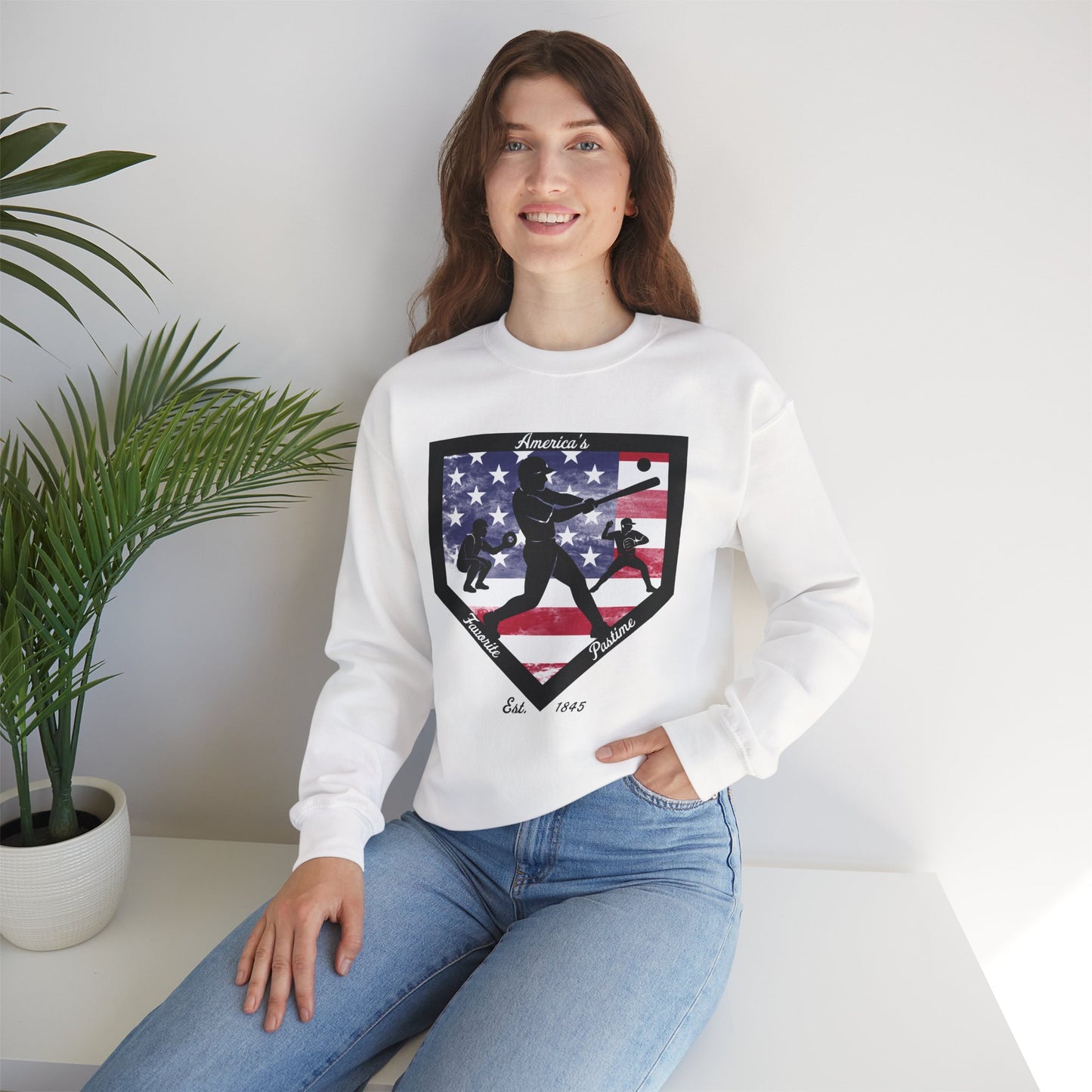 Baseball Home Plate Sweatshirt – America's Favorite Pastime Sweatshirt