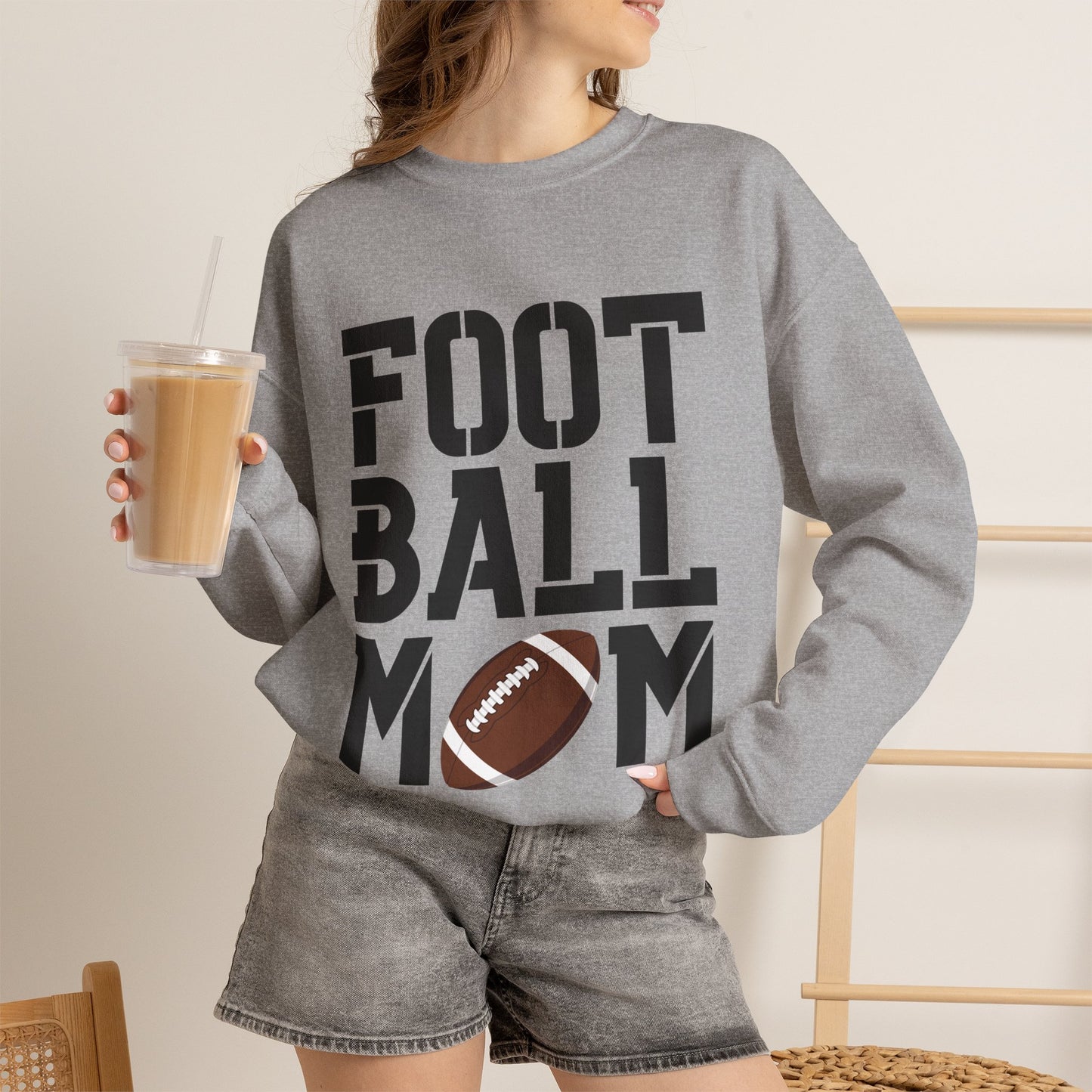 Football Mom Crewneck Sweatshirt