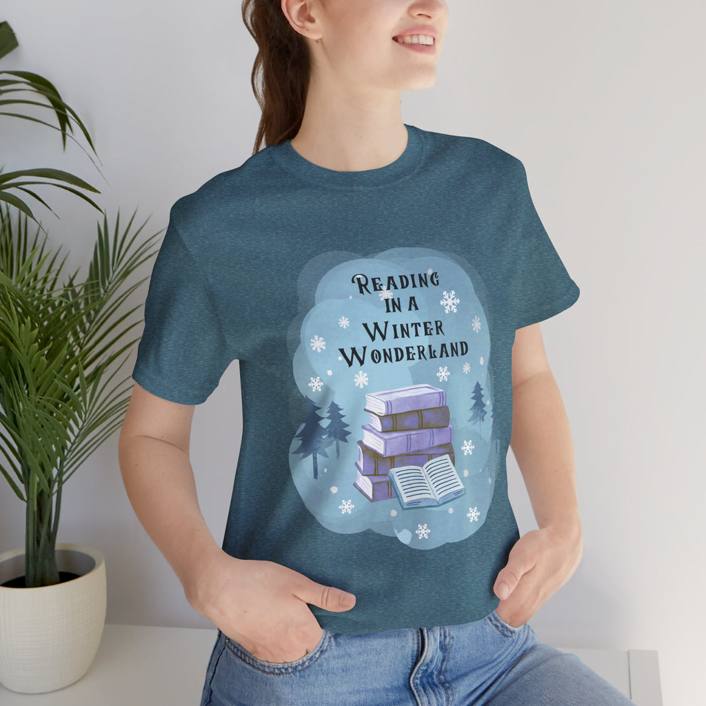 Reading in a Winter Wonderland Short Sleeve Tee