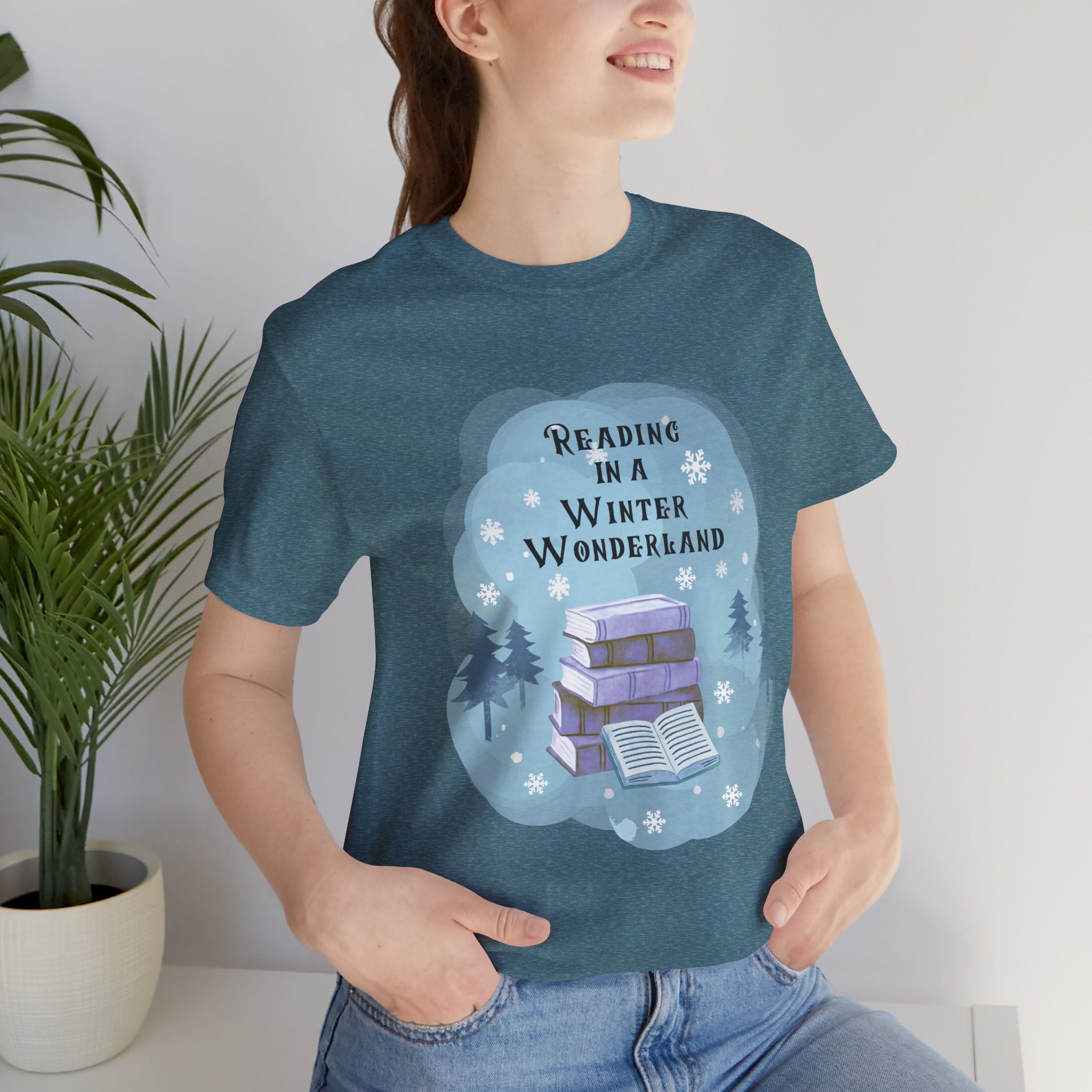 Reading in a Winter Wonderland Short Sleeve Tee
