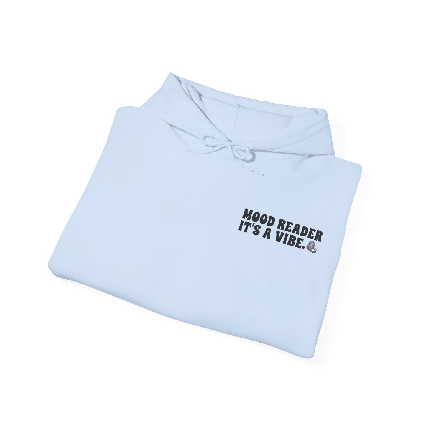 Mood Reader It's a Vibe Book Lover Pullover Graphic Hoodie (Black Text)