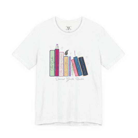 Dearest Gentle Reader Book Stack - Regency Romance Inspired Tee