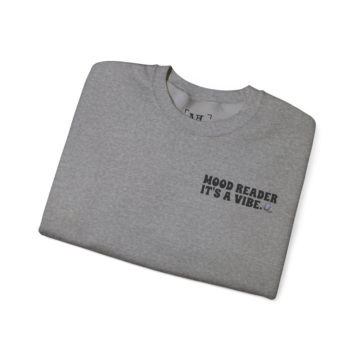 "Mood Reader It's a Vibe" - Cozy Bookish Graphic Sweatshirt (Black Text)