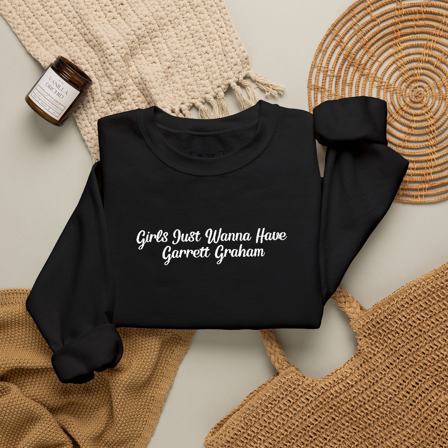 Girls Just Wanna Have Garrett Graham - Hockey Romance Inspired Embroidered Sweatshirt