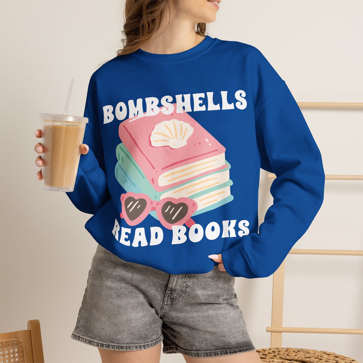 Bombshells Read Books - Bookish Villa Inspired Sweatshirt (White Text)