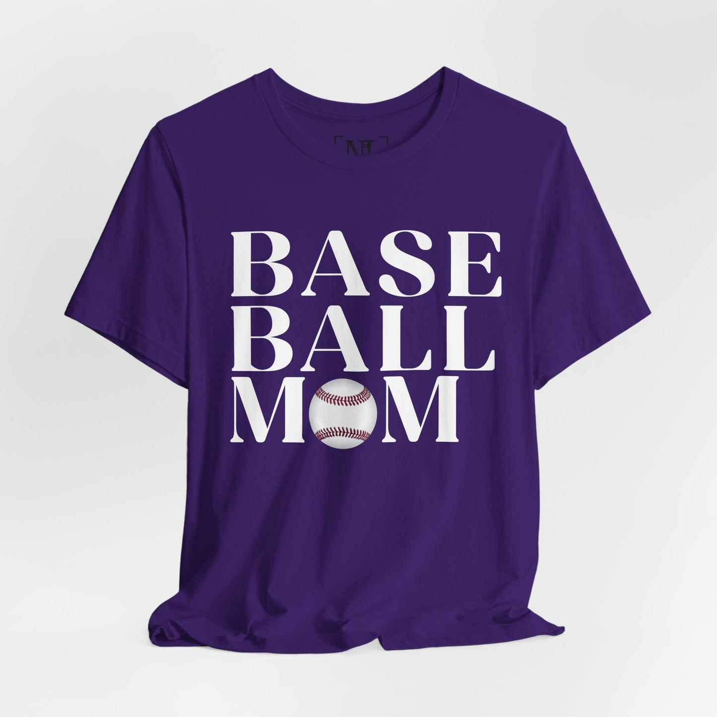 Baseball Mom T-Shirt – Retro Script with Baseball Graphic