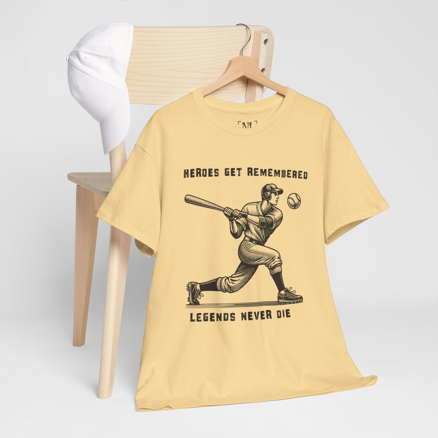 Baseball Legends T‑Shirt — "Heroes Get Remembered, Legends Never Die" Tribute Tee