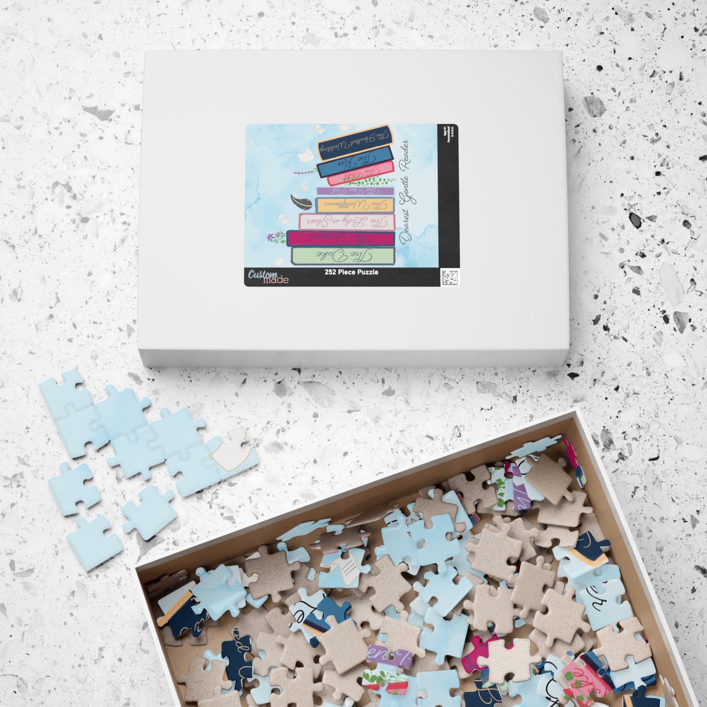 Dearest Gentle Reader Book Stack - Regency Romance Inspired Jigsaw Puzzle