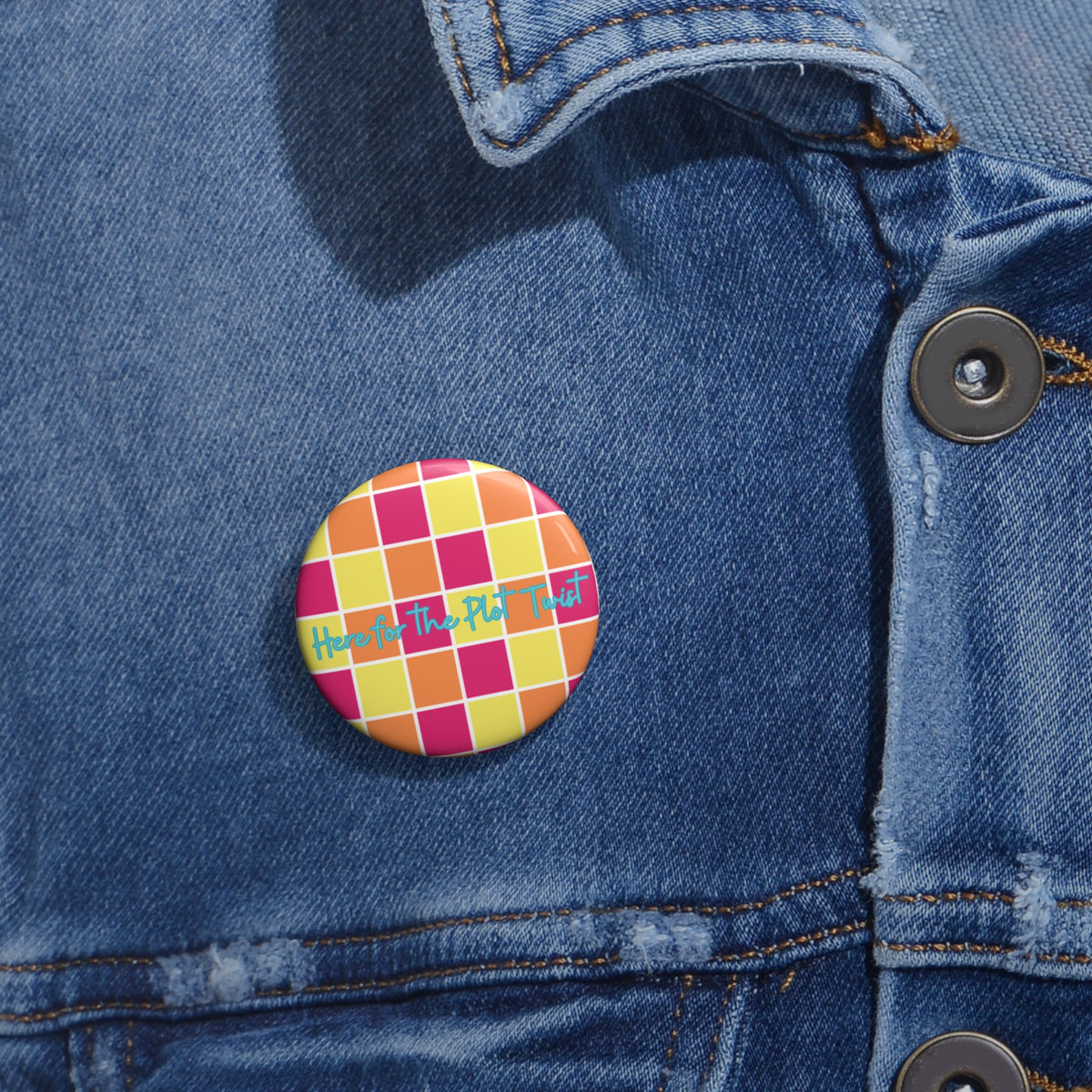 Here for the Plot Twist - Bookish Villa Inspired Pin Button