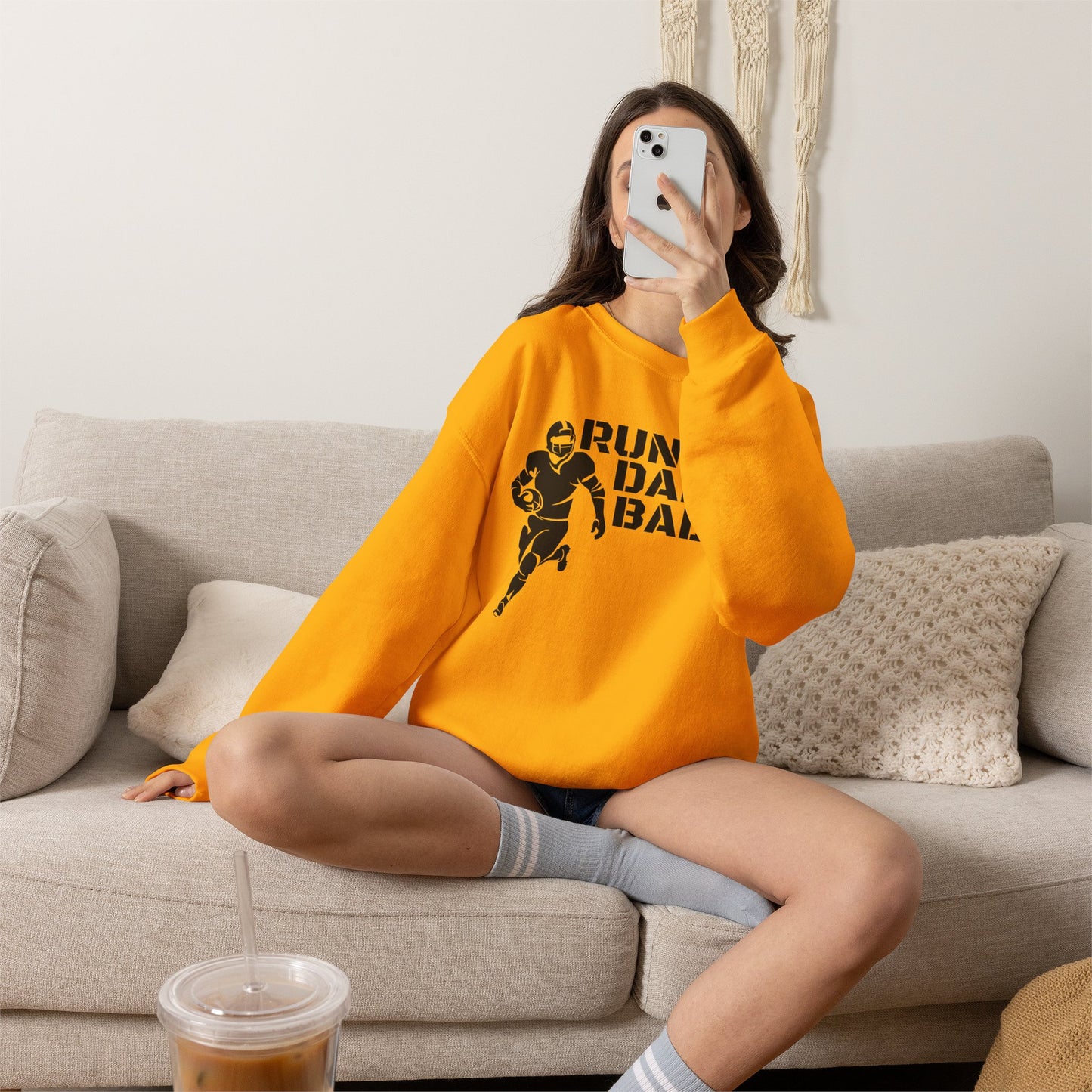 Football 'Run the Dang Ball' Crewneck Sweatshirt